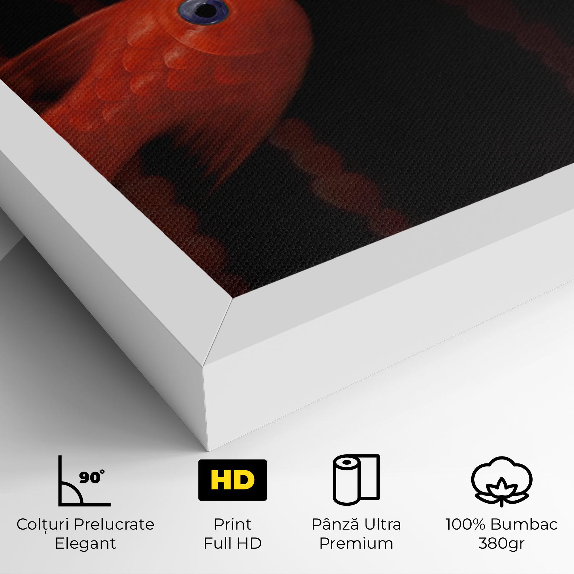 Tablou Canvas Orange Fish Heart mockup 4
