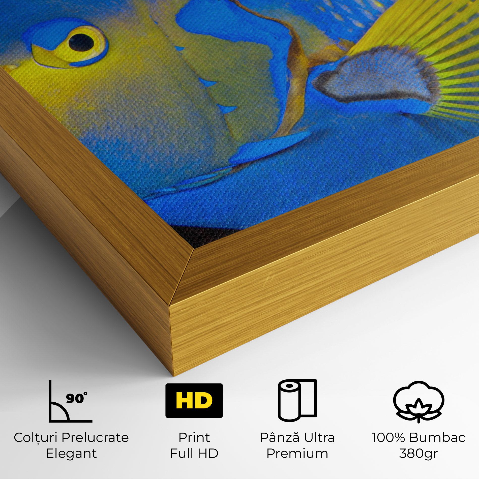 Tablou Canvas Blue Yellow Fish mockup 4