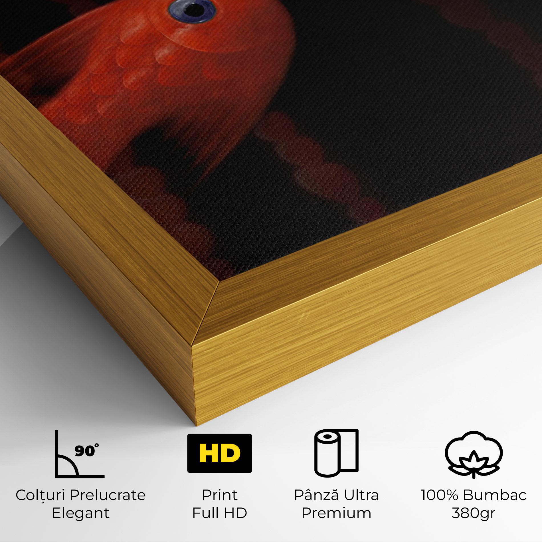 Tablou Canvas Orange Fish Heart mockup 4