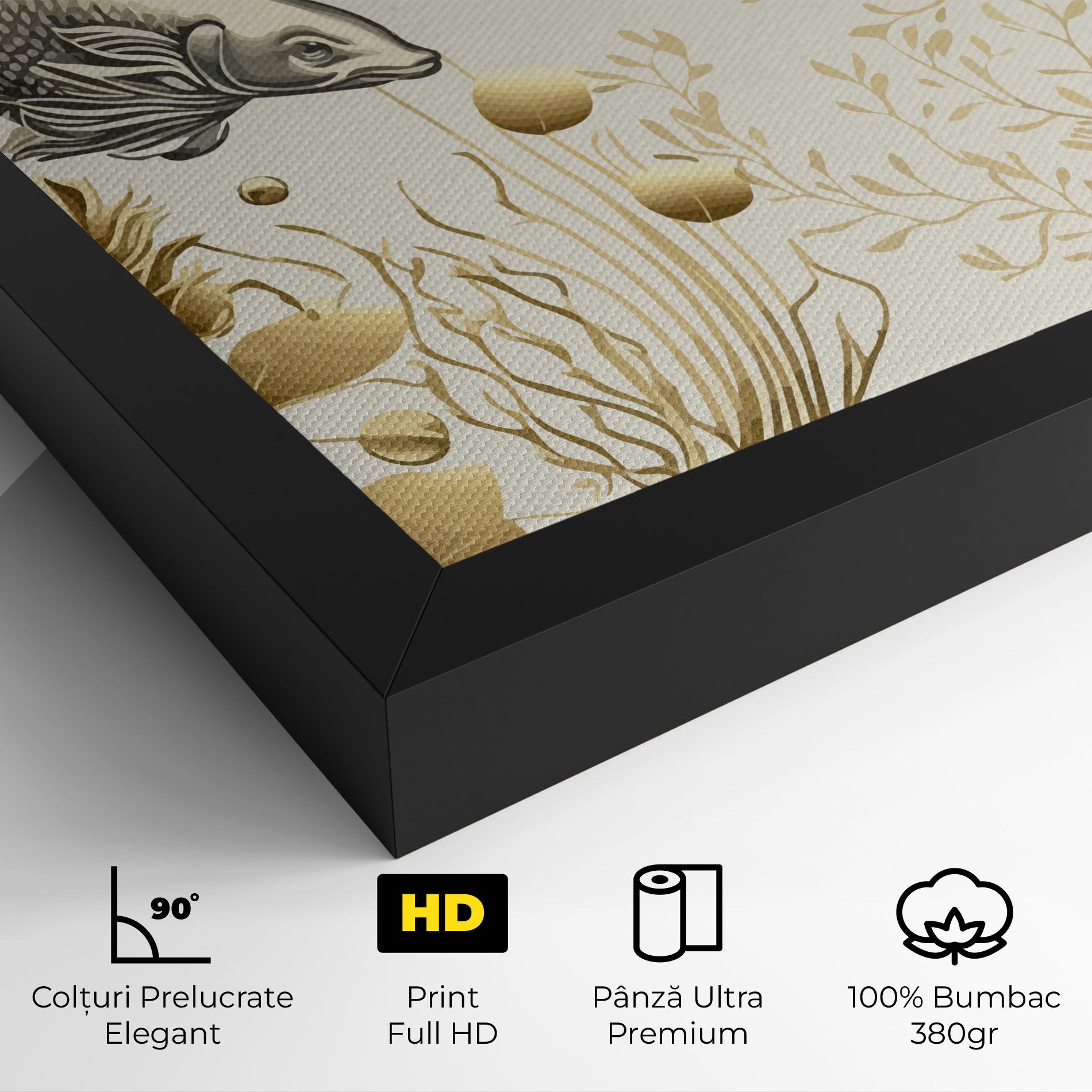 Grey Gold Fish mockup 4