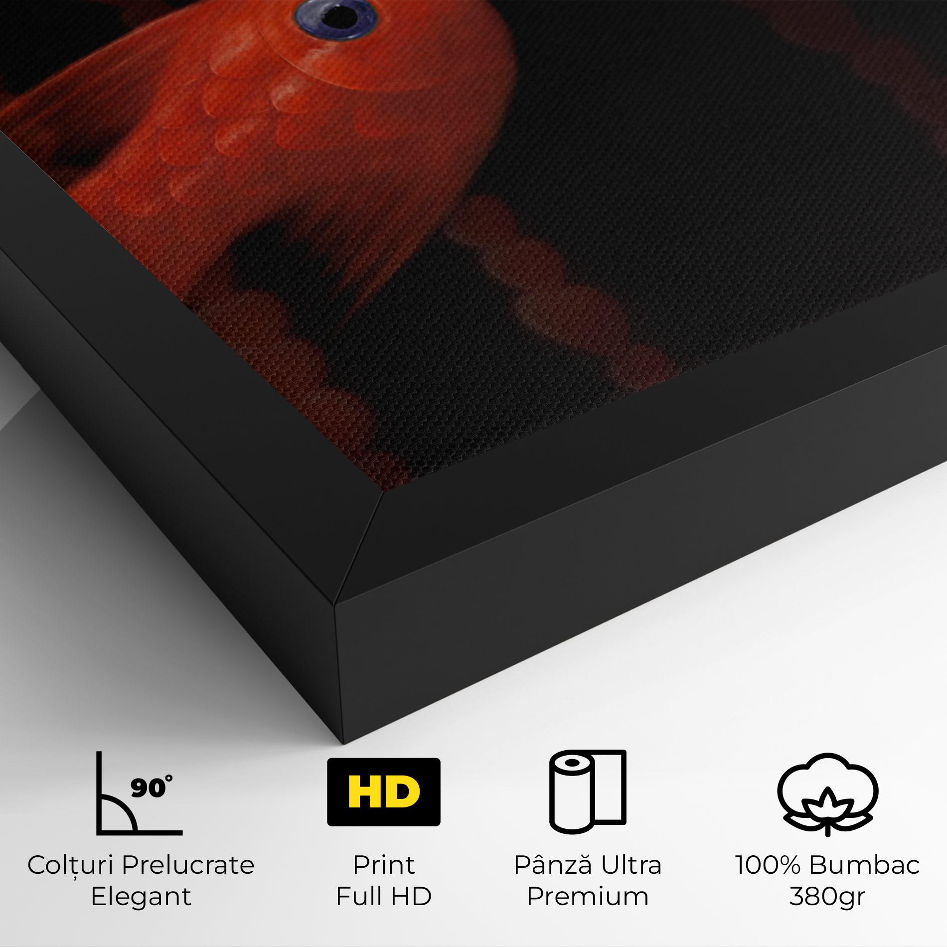 Tablou Canvas Orange Fish Heart mockup 4