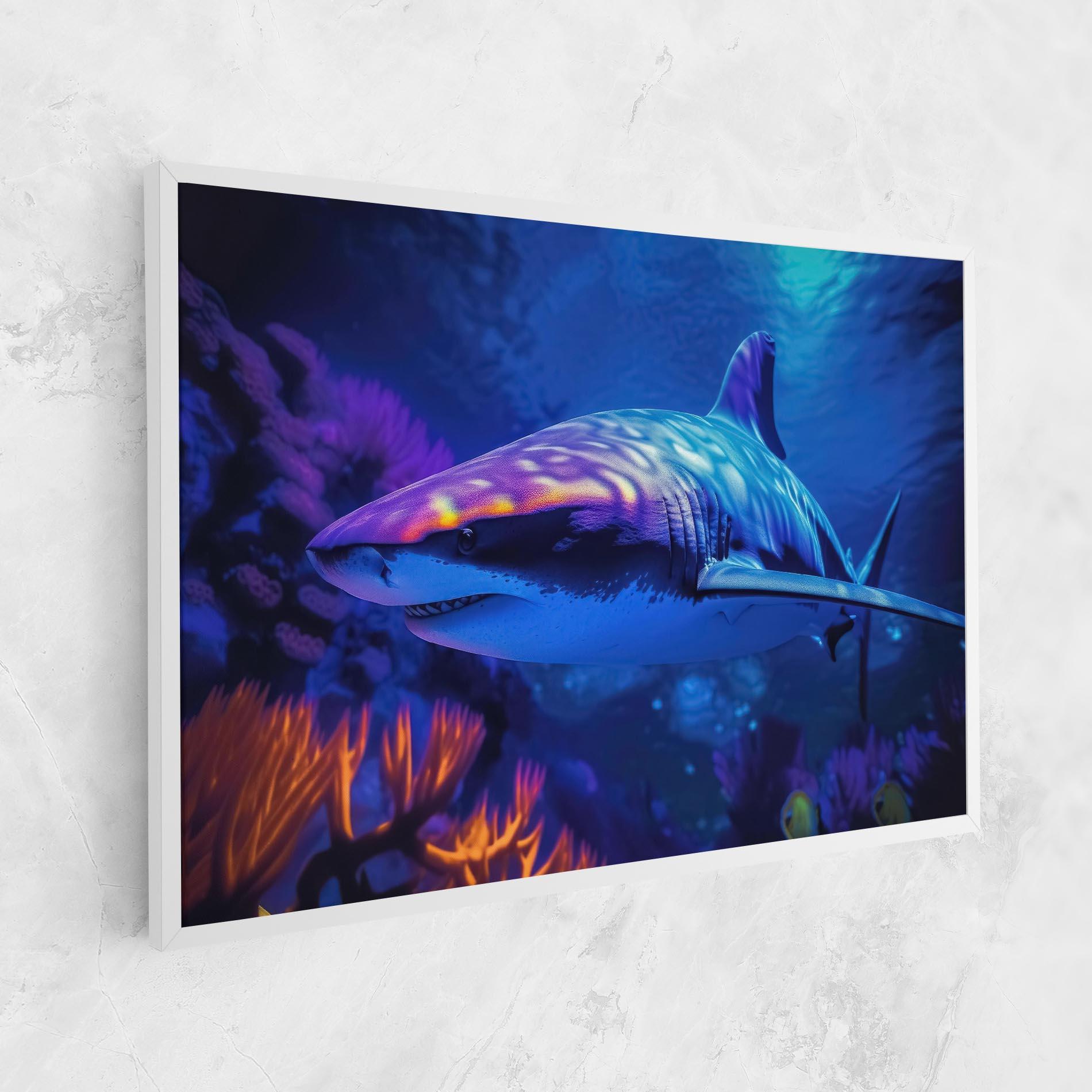 Tablou Canvas Blue Light Shark mockup 1
