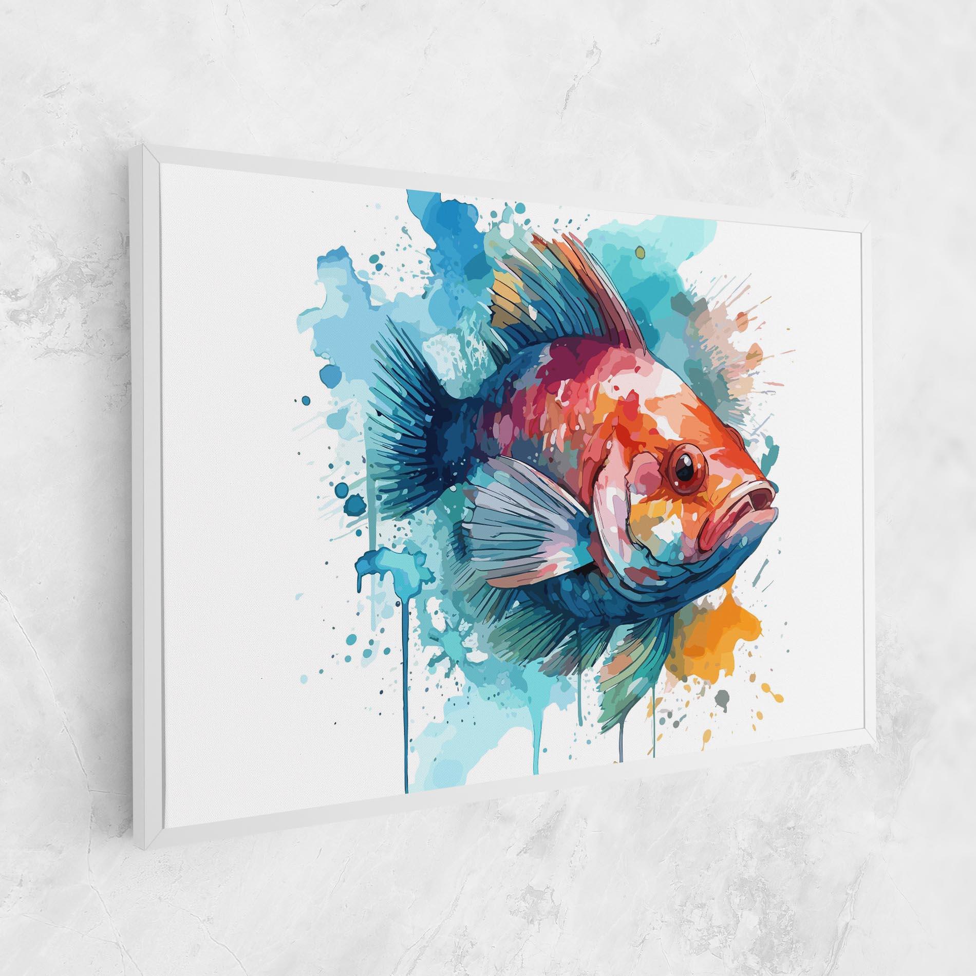 Tablou Canvas Watercolor Fish mockup 1