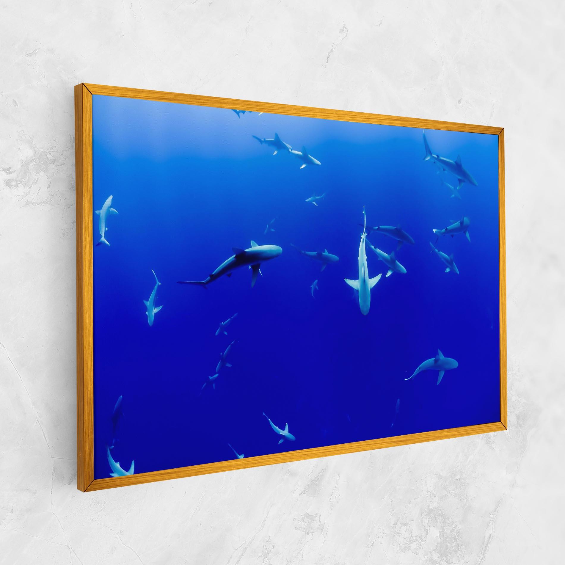 Tablou Canvas Baby Sharks mockup 1