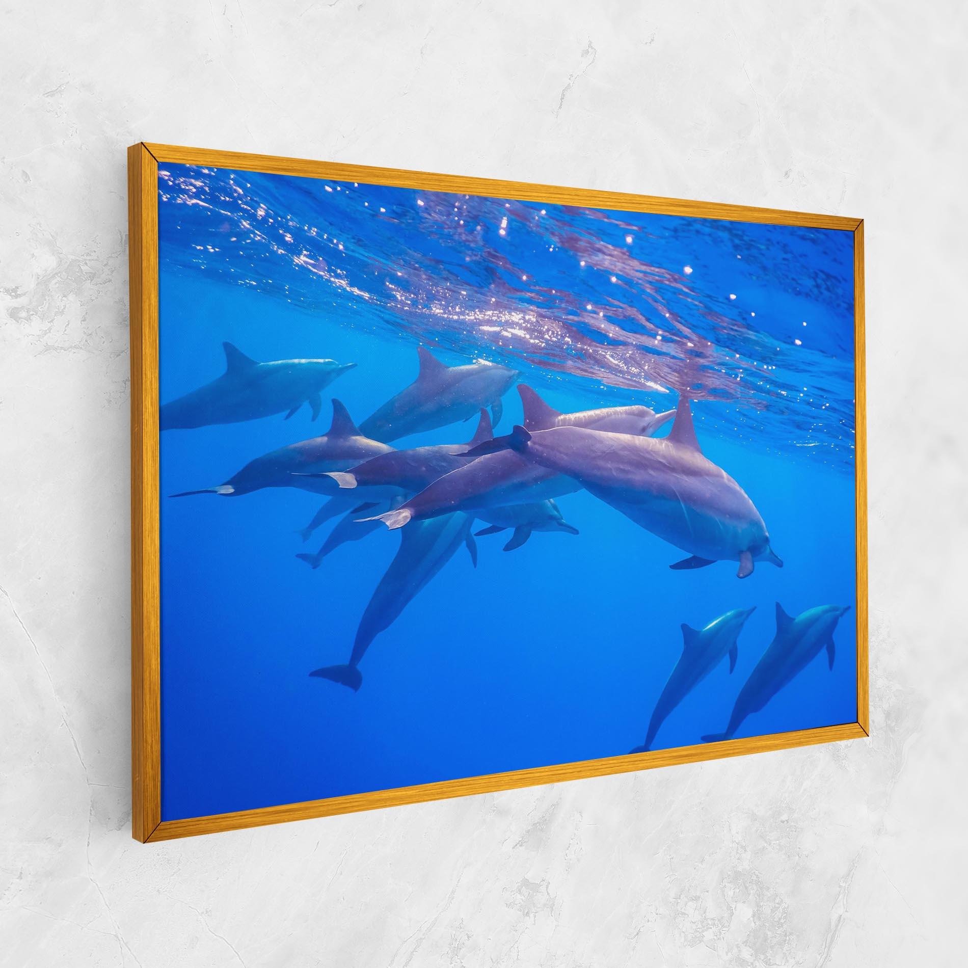 Tablou Canvas Dolphin Family mockup 1