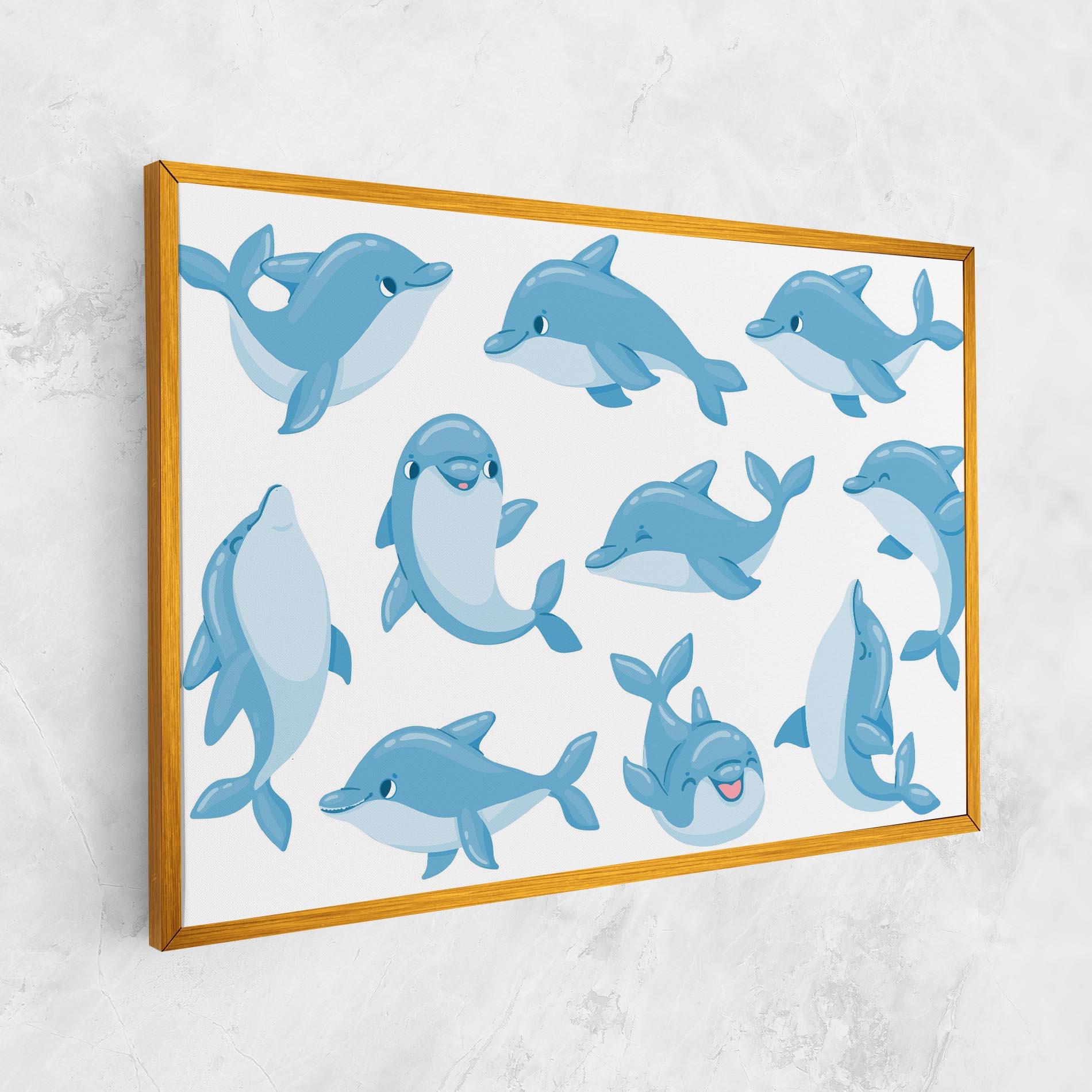 Tablou Canvas Dolphin mockup 1