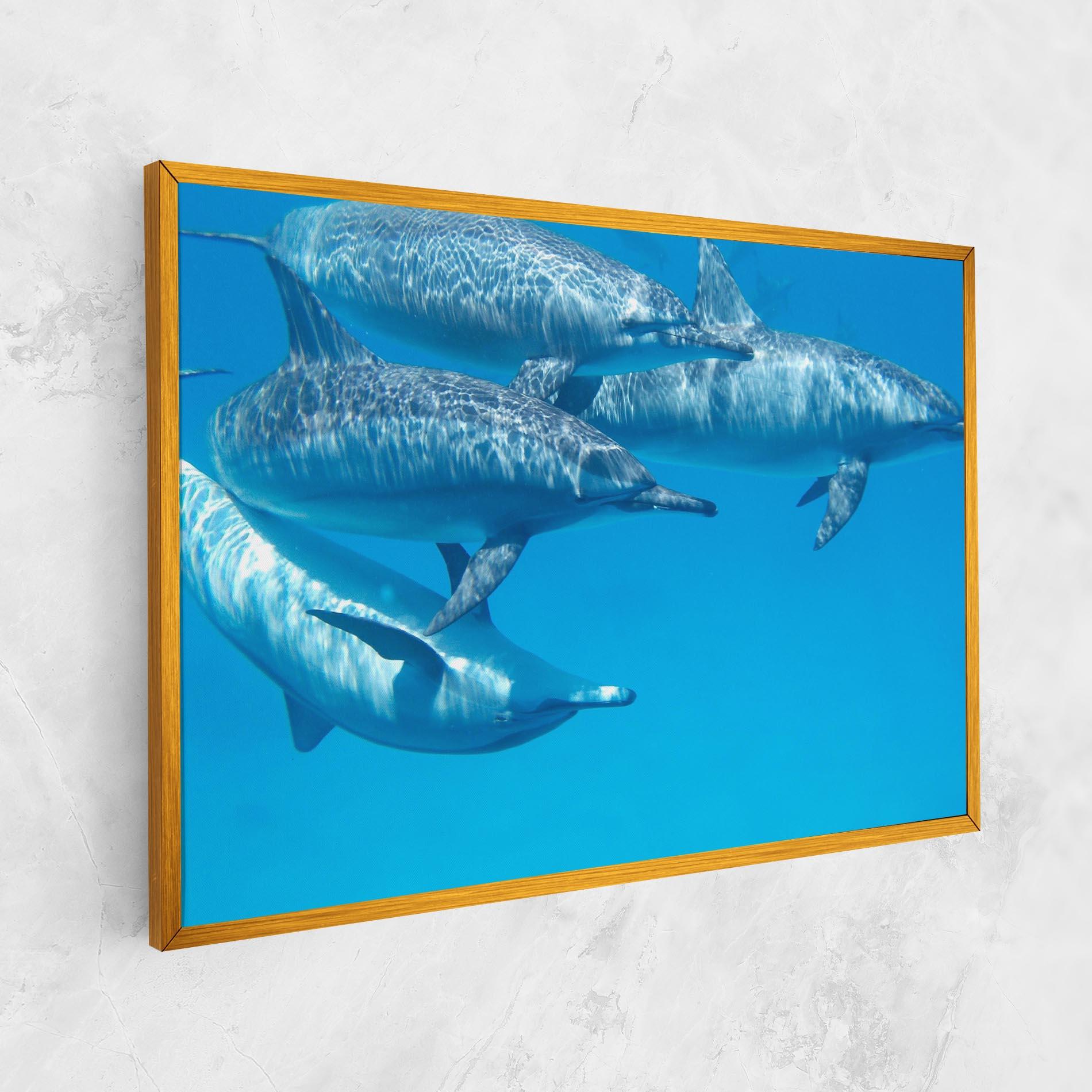 Tablou Canvas Family Of Dolphins mockup 1
