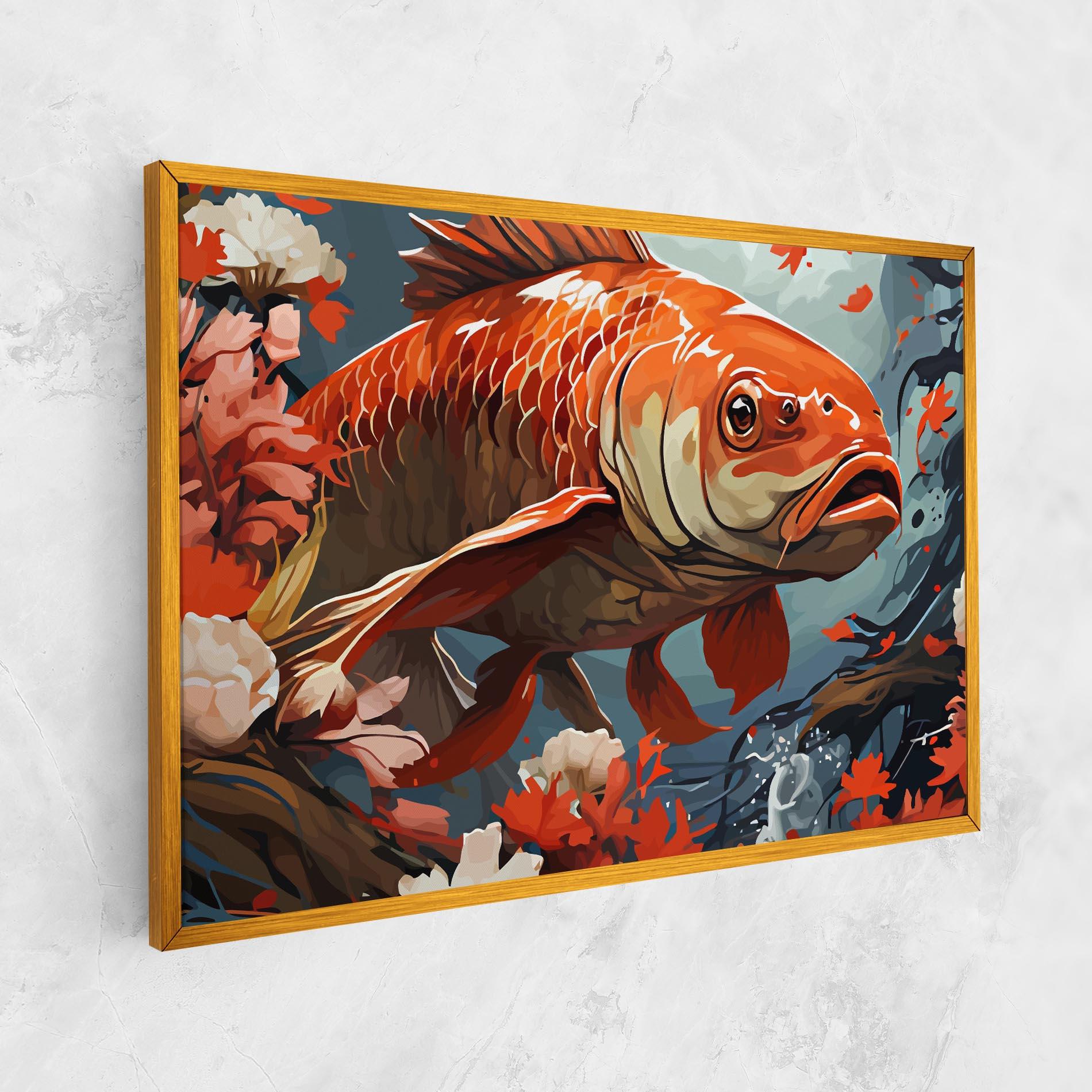 Tablou Canvas Orange Koi mockup 1