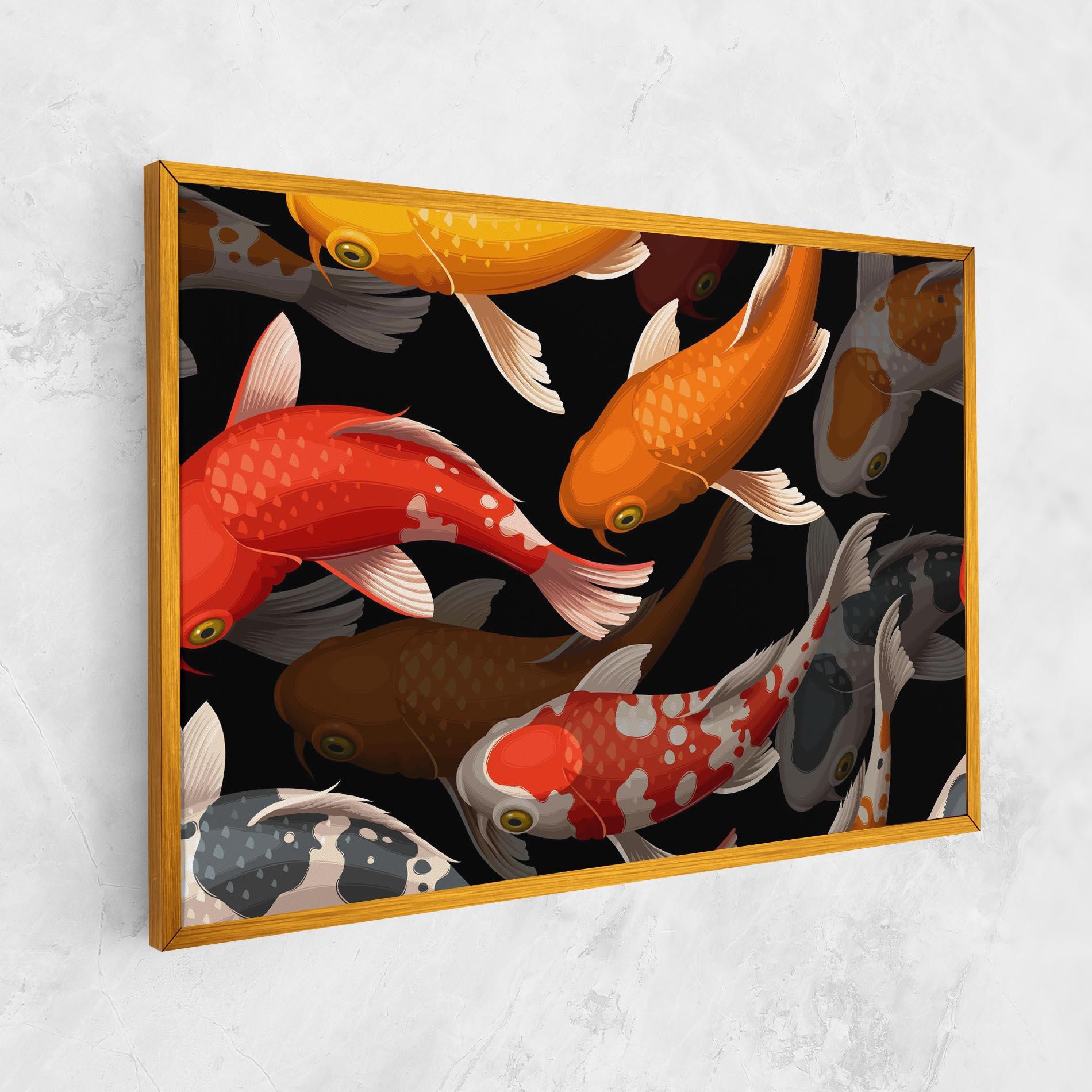 Tablou Canvas Seamless Koi Fish mockup 1