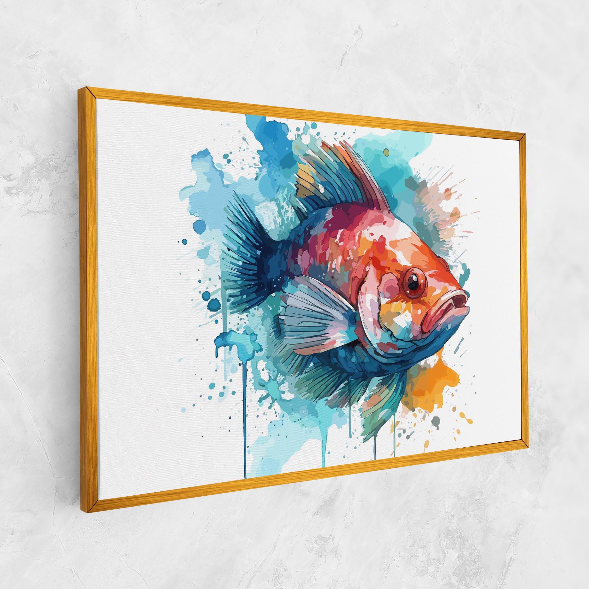 Tablou Canvas Watercolor Fish mockup 1
