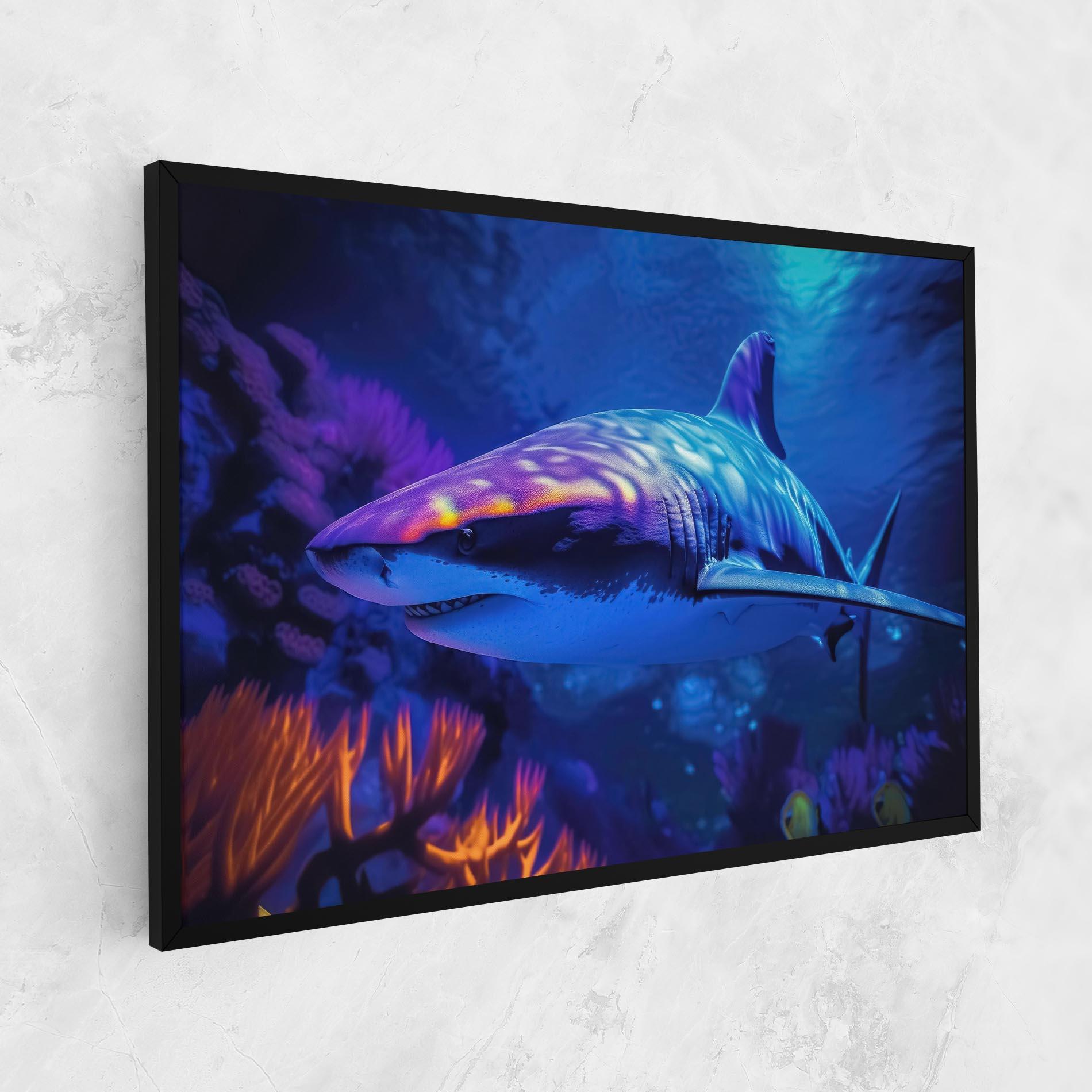 Tablou Canvas Blue Light Shark mockup 1
