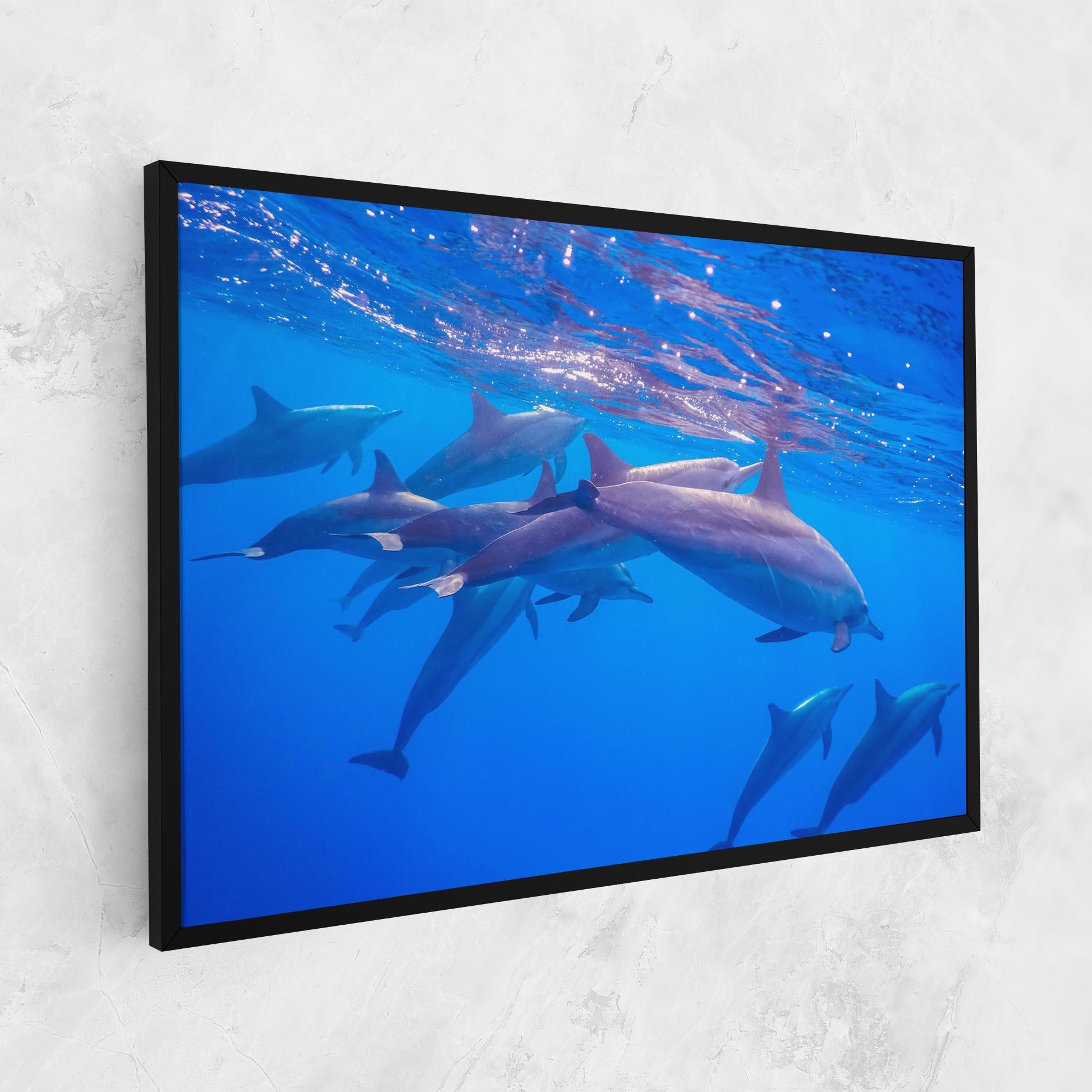 Tablou Canvas Dolphin Family mockup 1