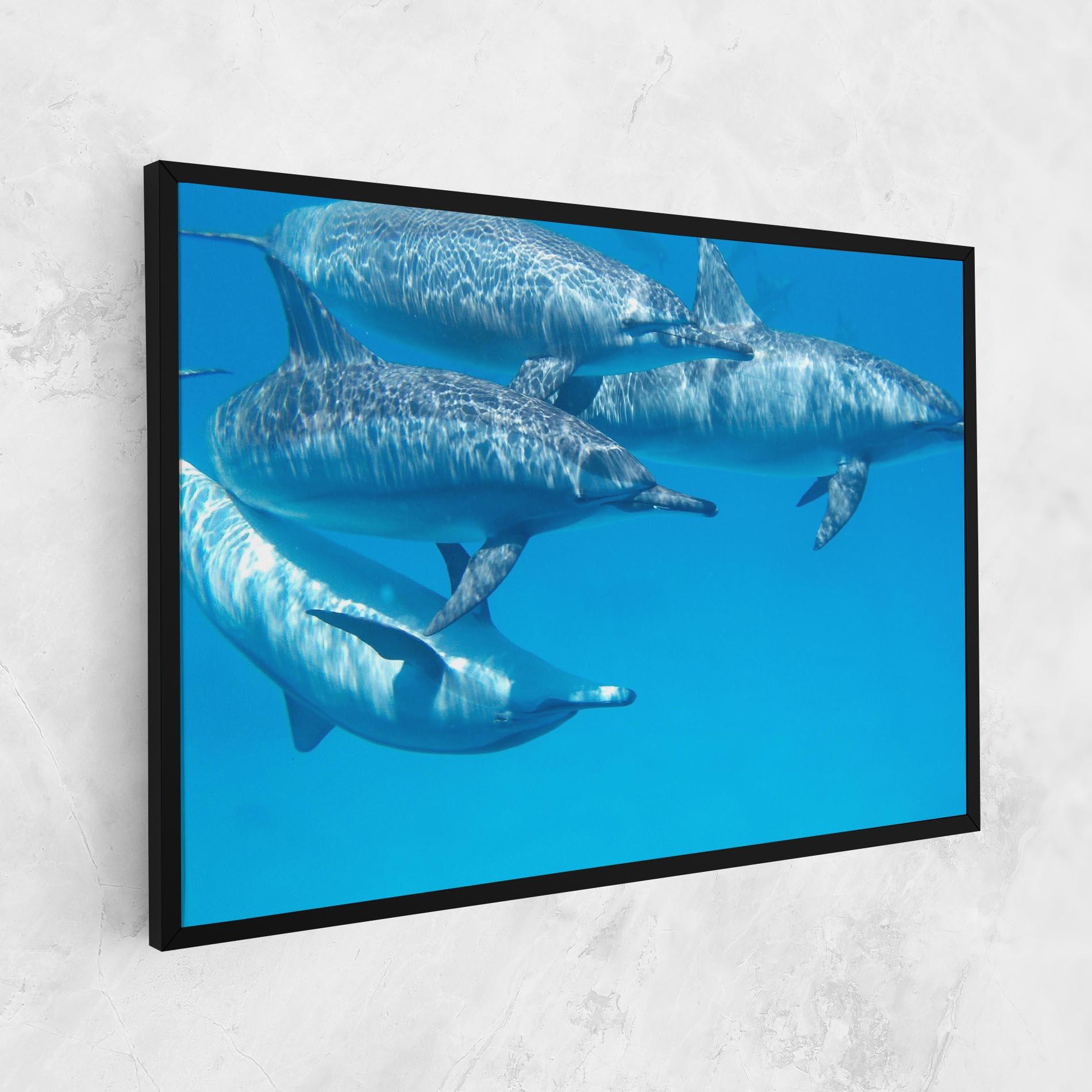 Tablou Canvas Family Of Dolphins mockup 1