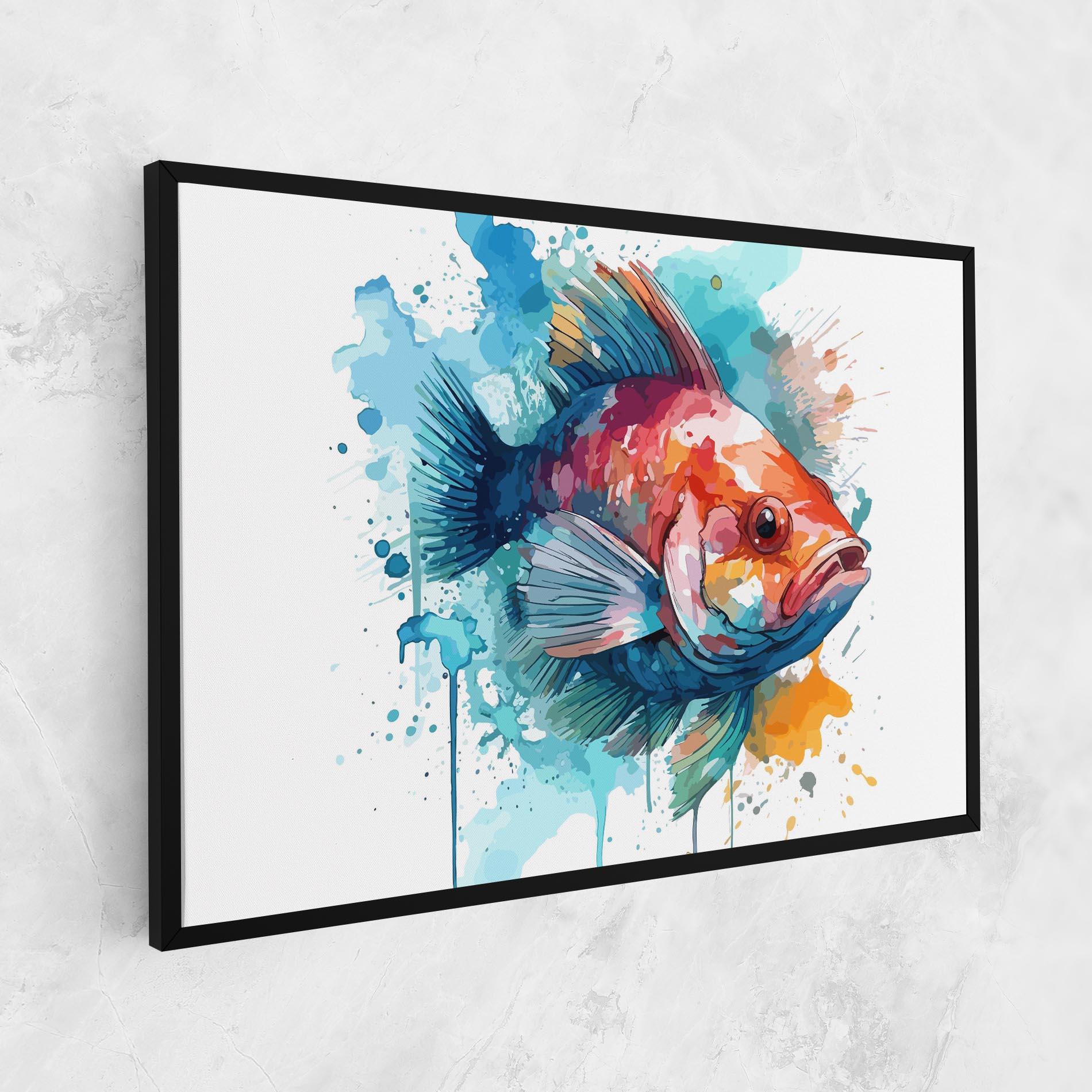 Tablou Canvas Watercolor Fish mockup 1