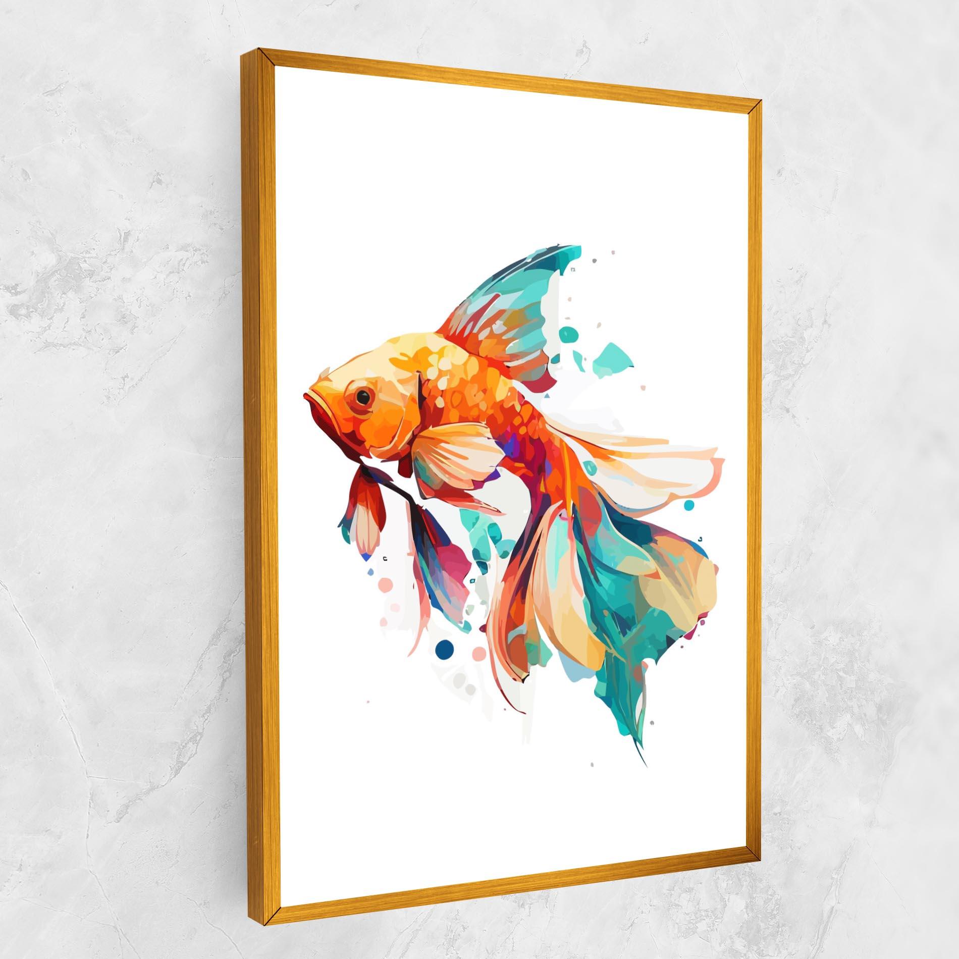 Tablou Canvas Blue Orange Fish mockup 1