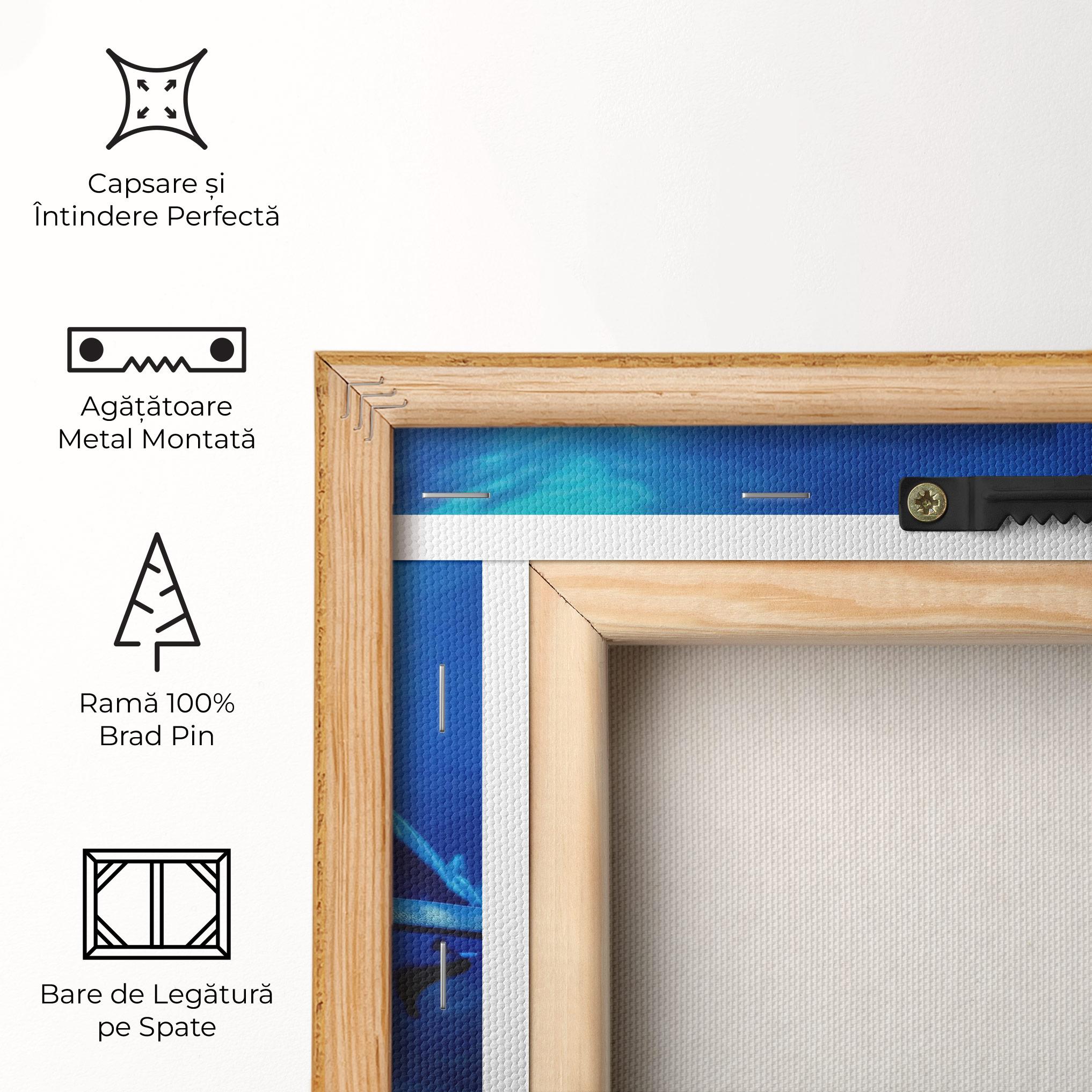 Tablou Canvas Blue Light Shark mockup 5