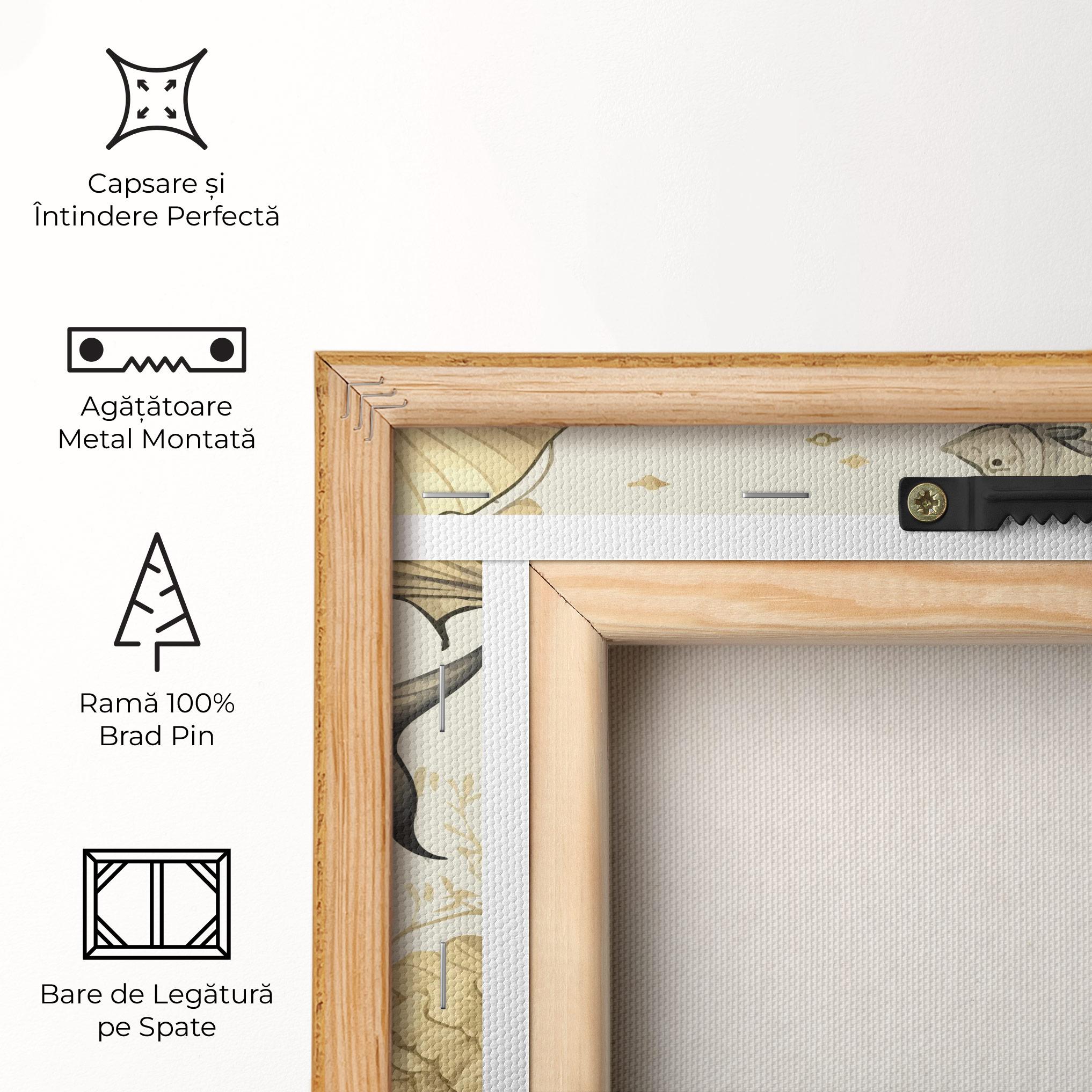 Tablou Canvas Grey Gold Fish mockup 5