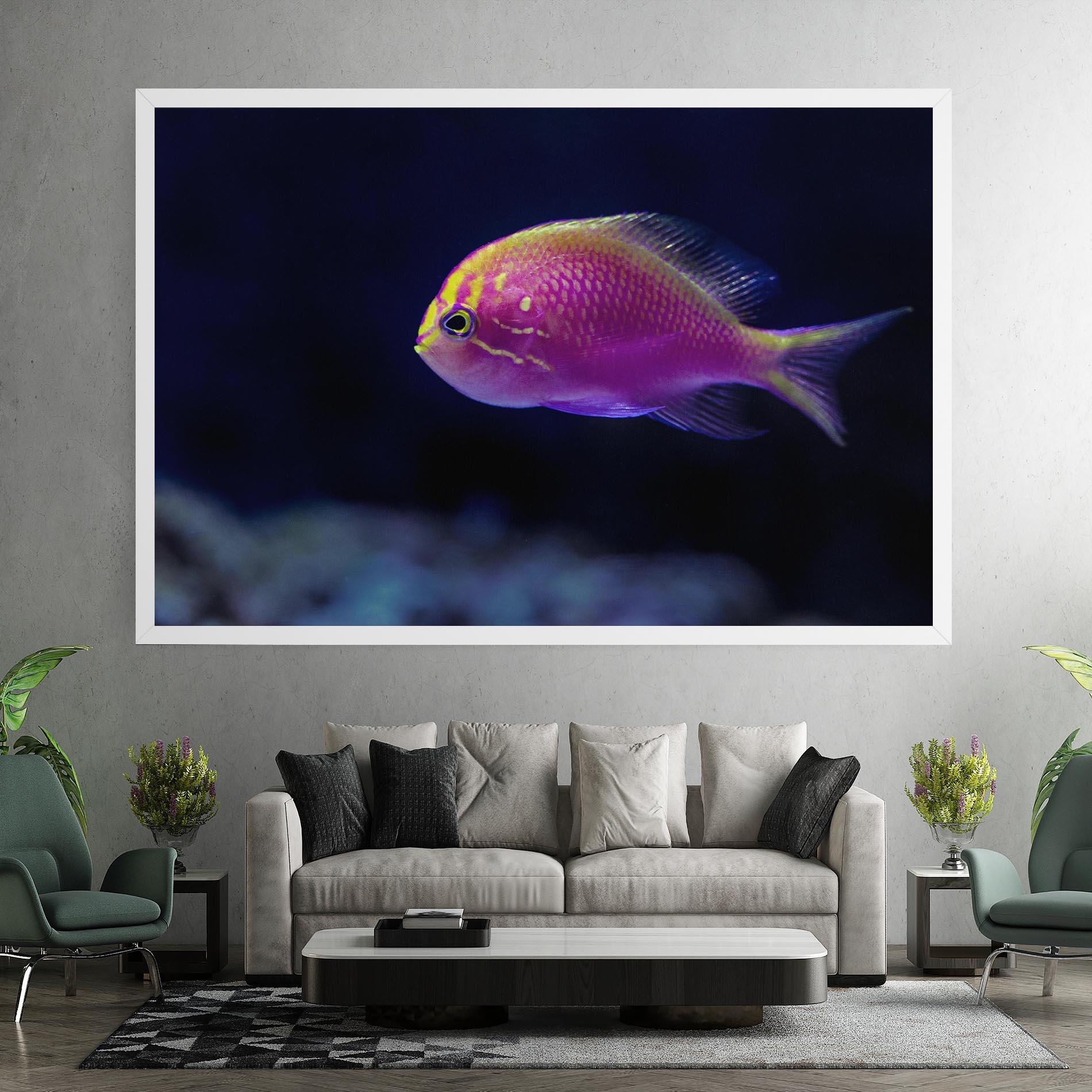 Tablou Canvas Angry Pink Fish mockup 7