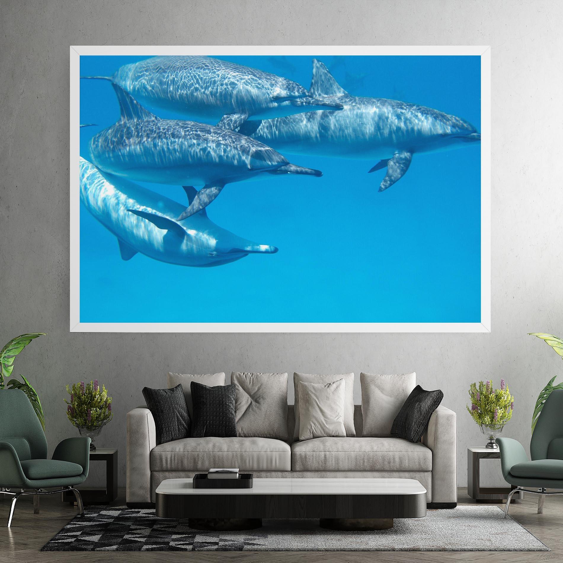 Tablou Canvas Family Of Dolphins mockup 7