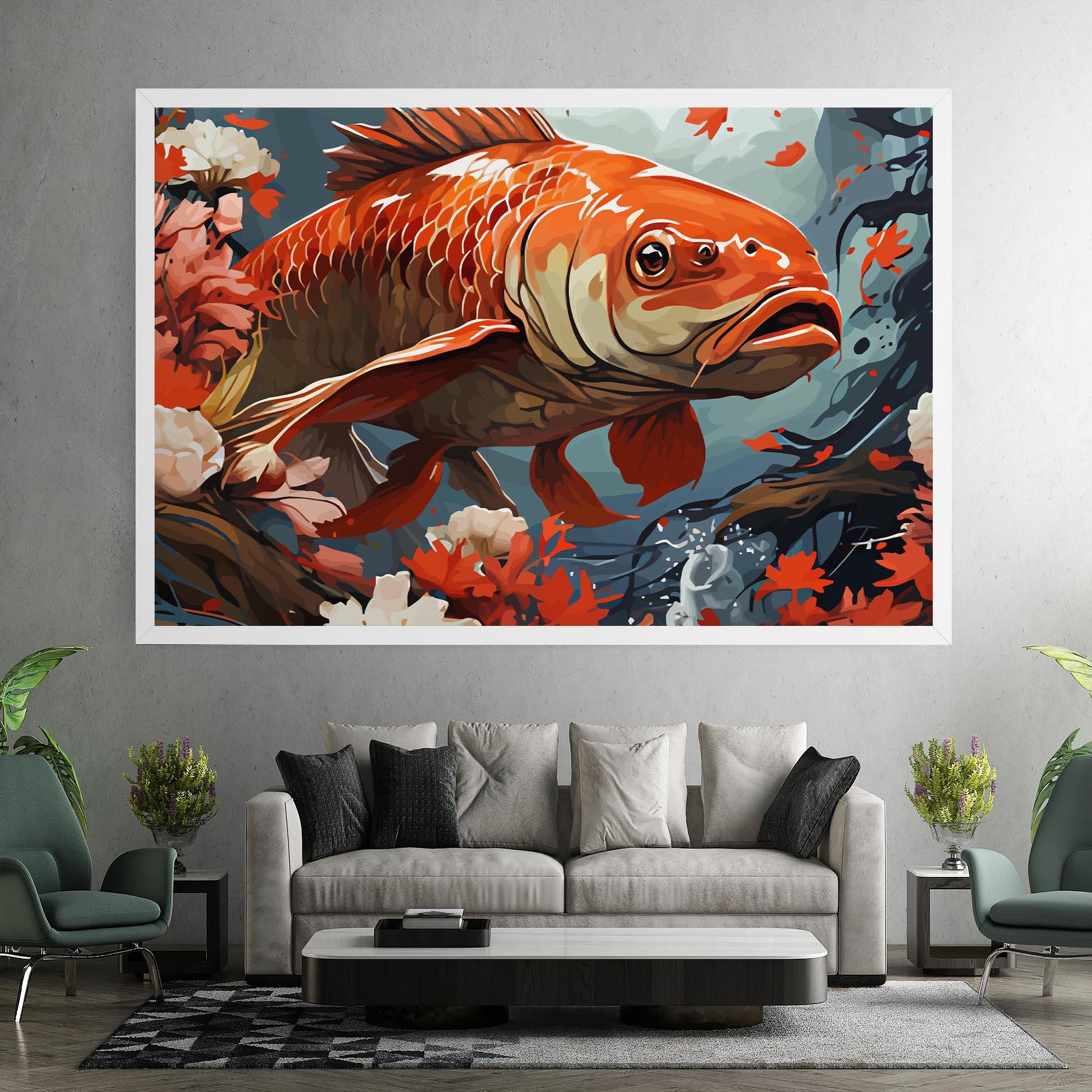 Tablou Canvas Orange Koi mockup 7