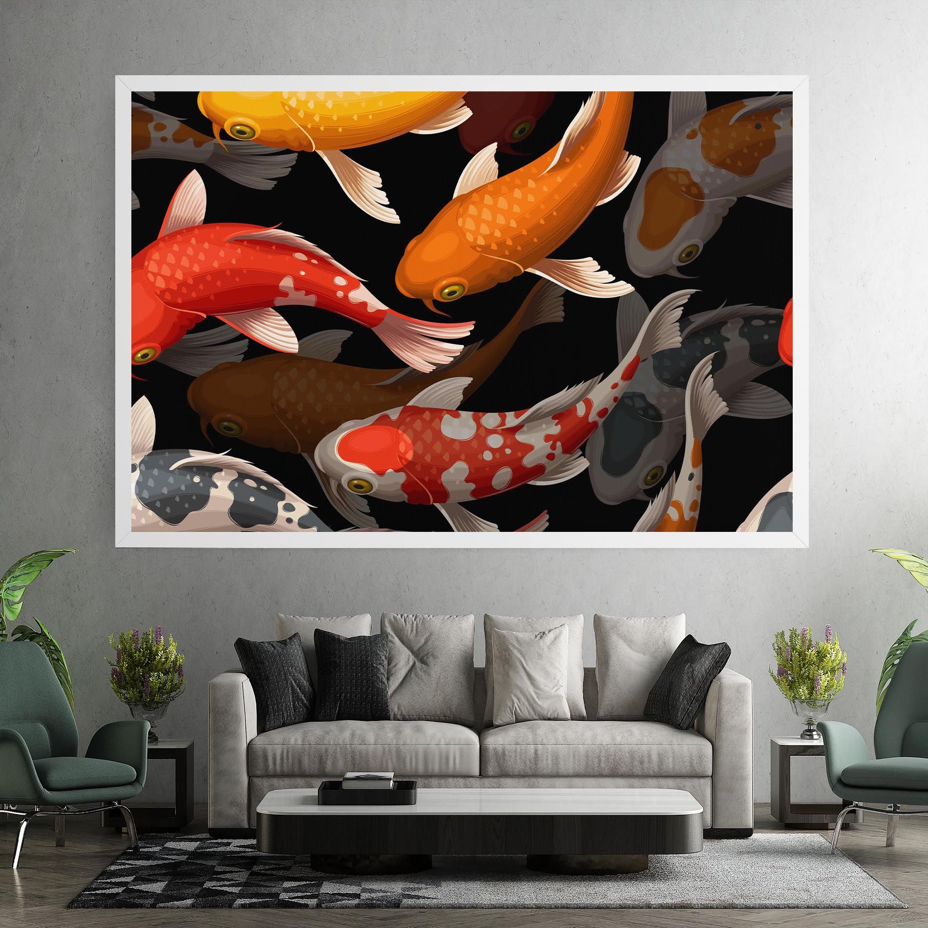 Seamless Koi Fish mockup 7