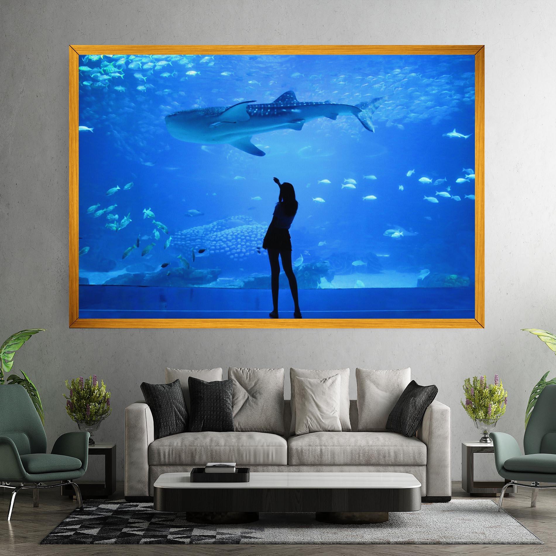 Tablou Canvas Aquarium Girl mockup 7
