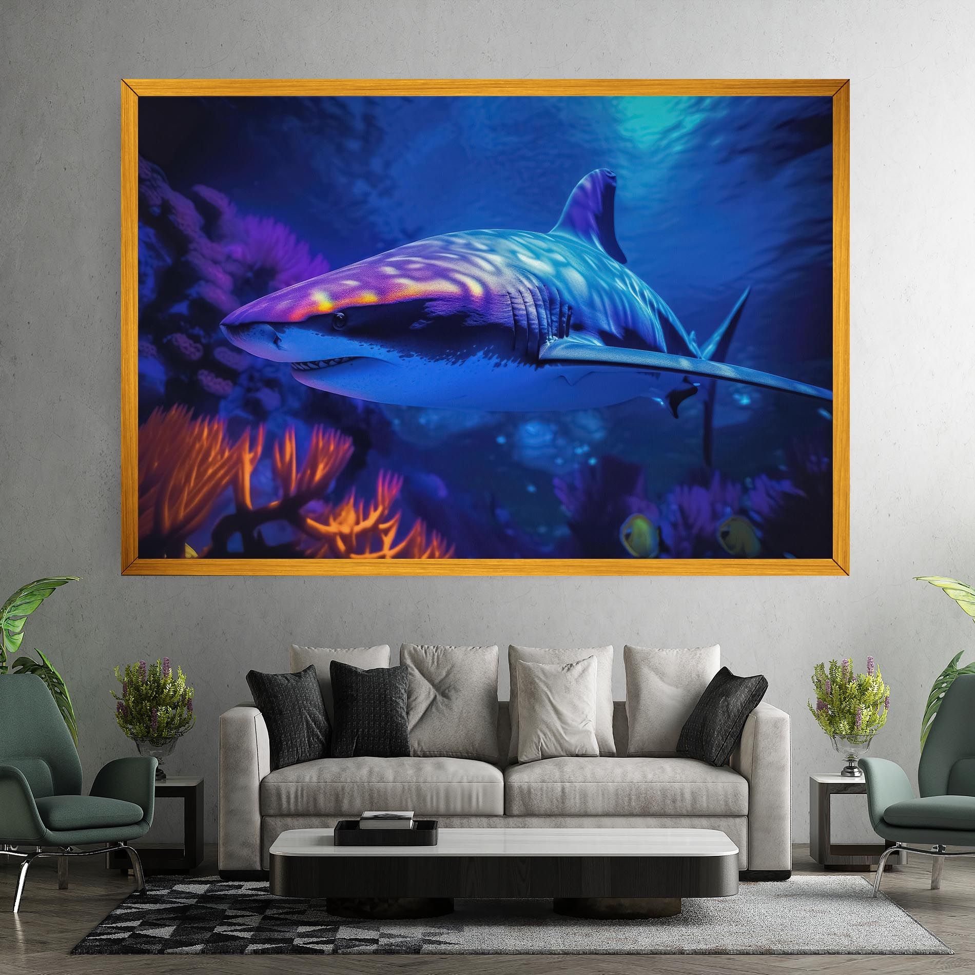 Blue Light Shark mockup 7