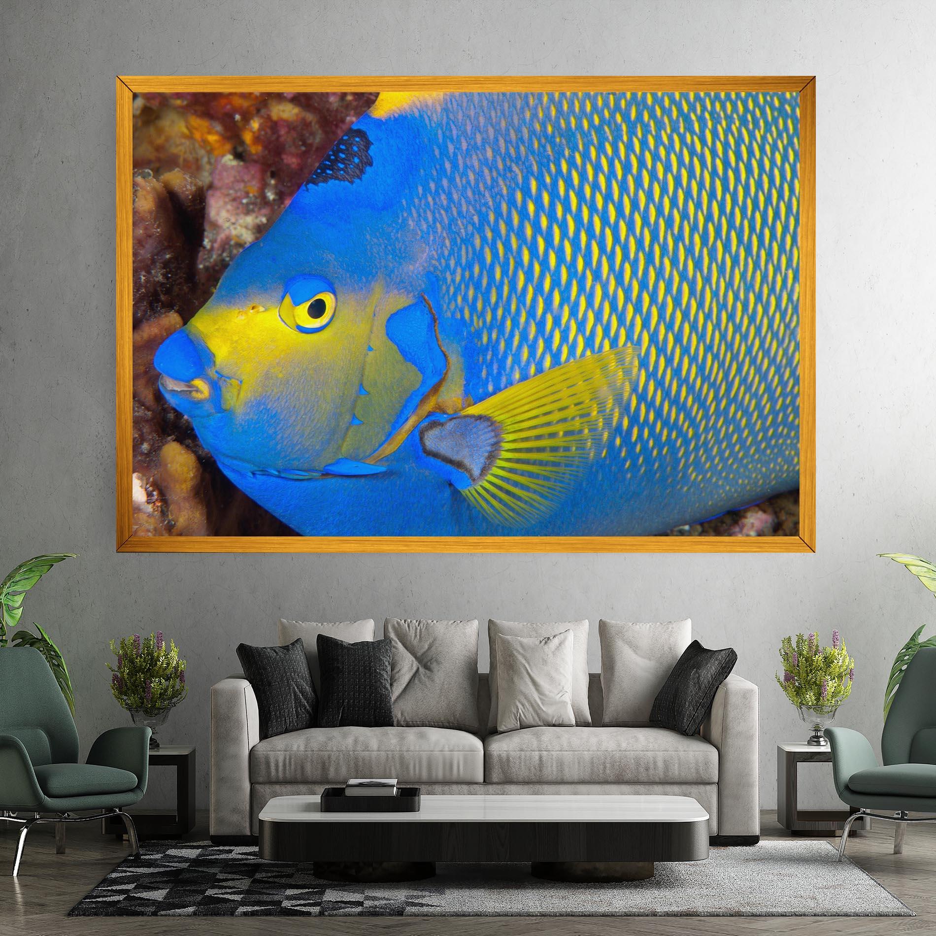 Tablou Canvas Blue Yellow Fish mockup 7