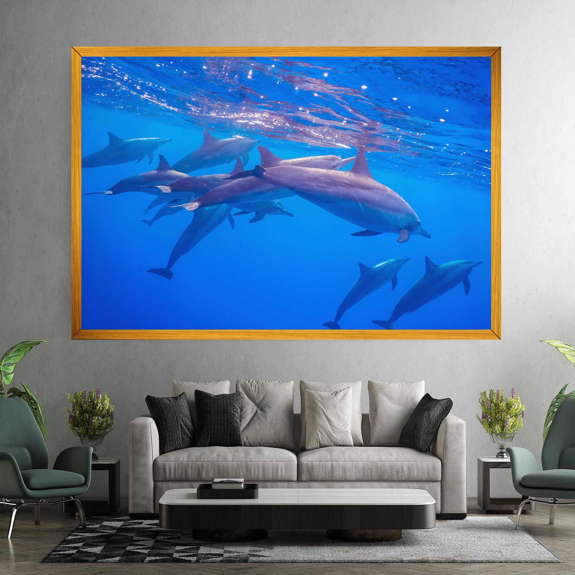 Tablou Canvas Dolphin Family mockup 7