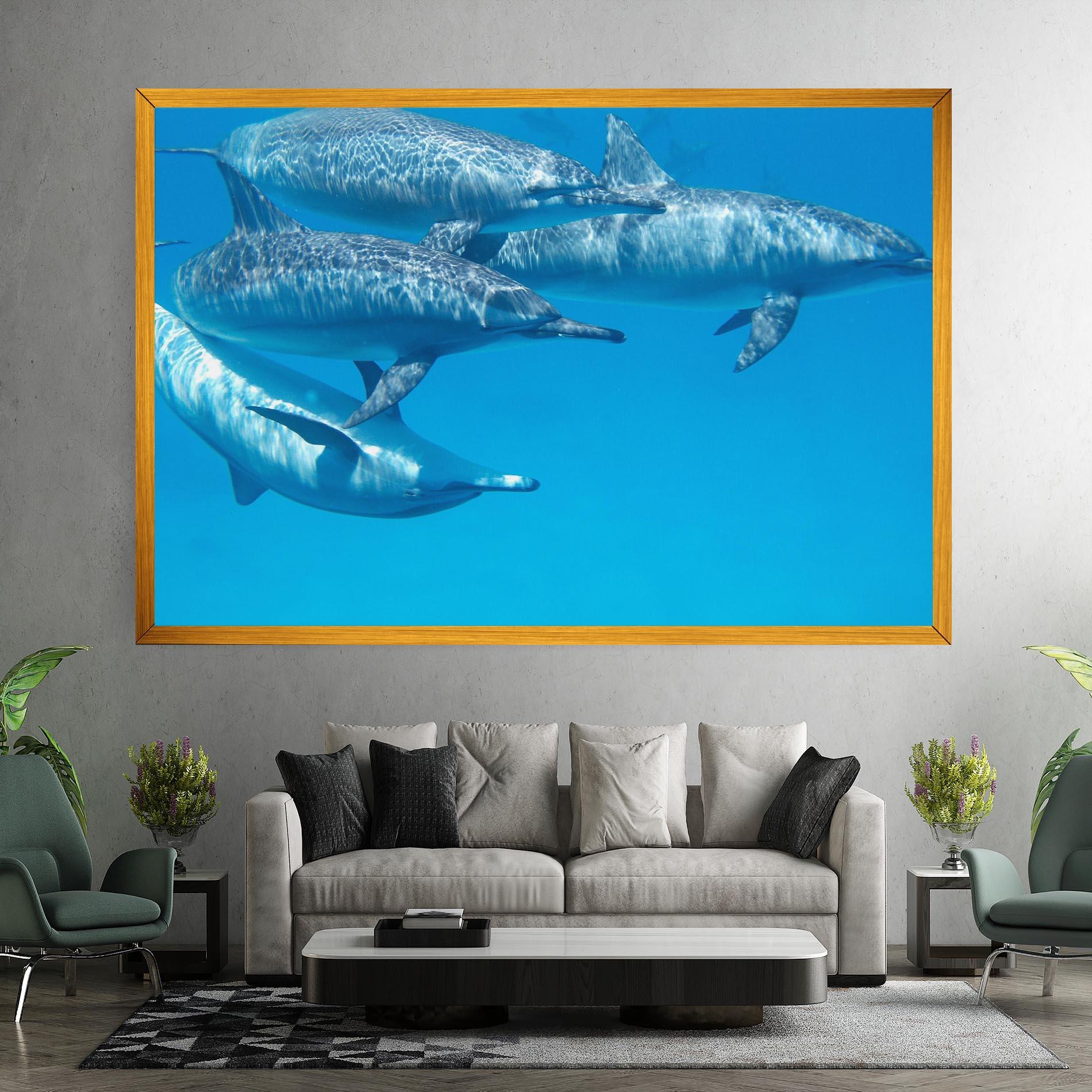 Tablou Canvas Family Of Dolphins mockup 7