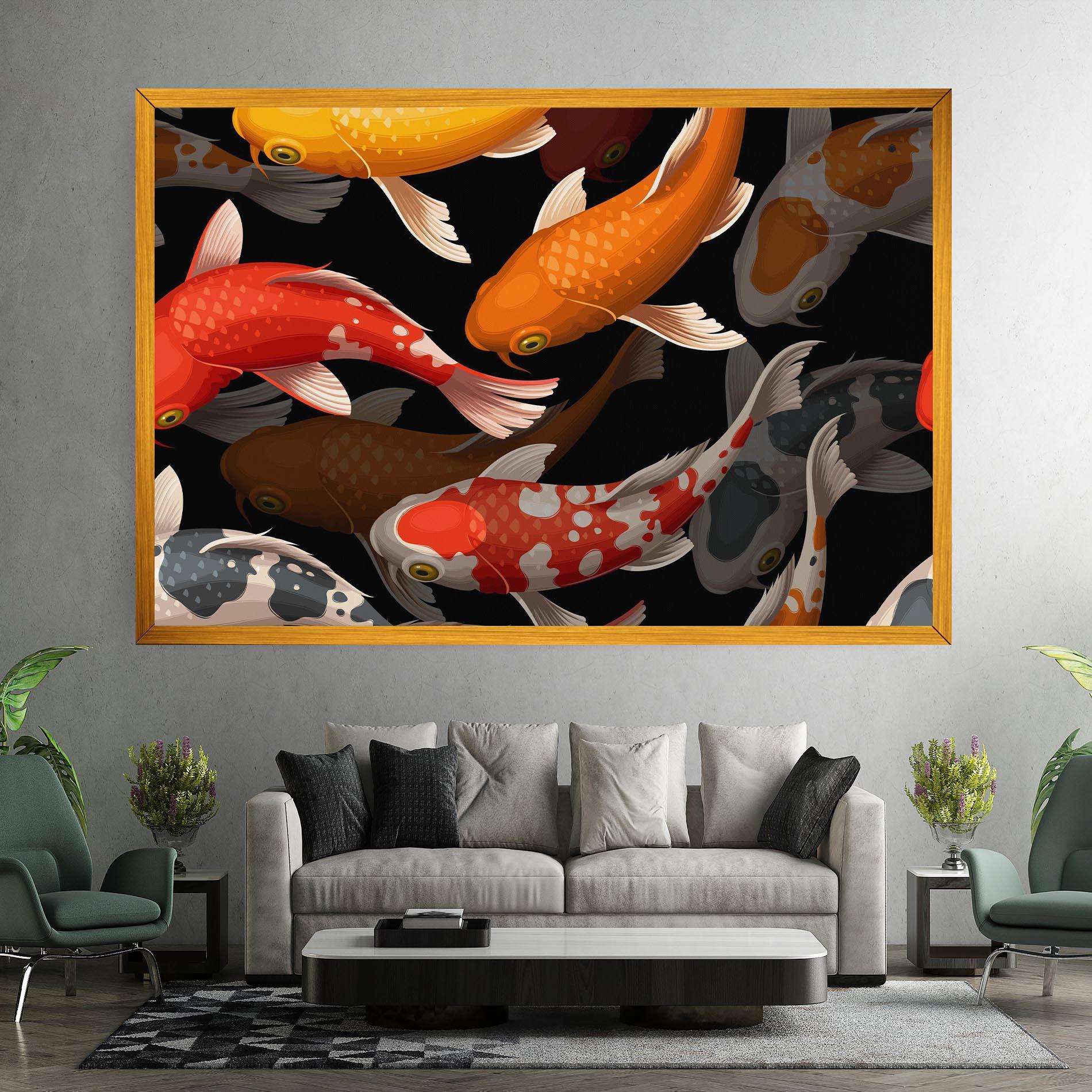 Tablou Canvas Seamless Koi Fish mockup 7