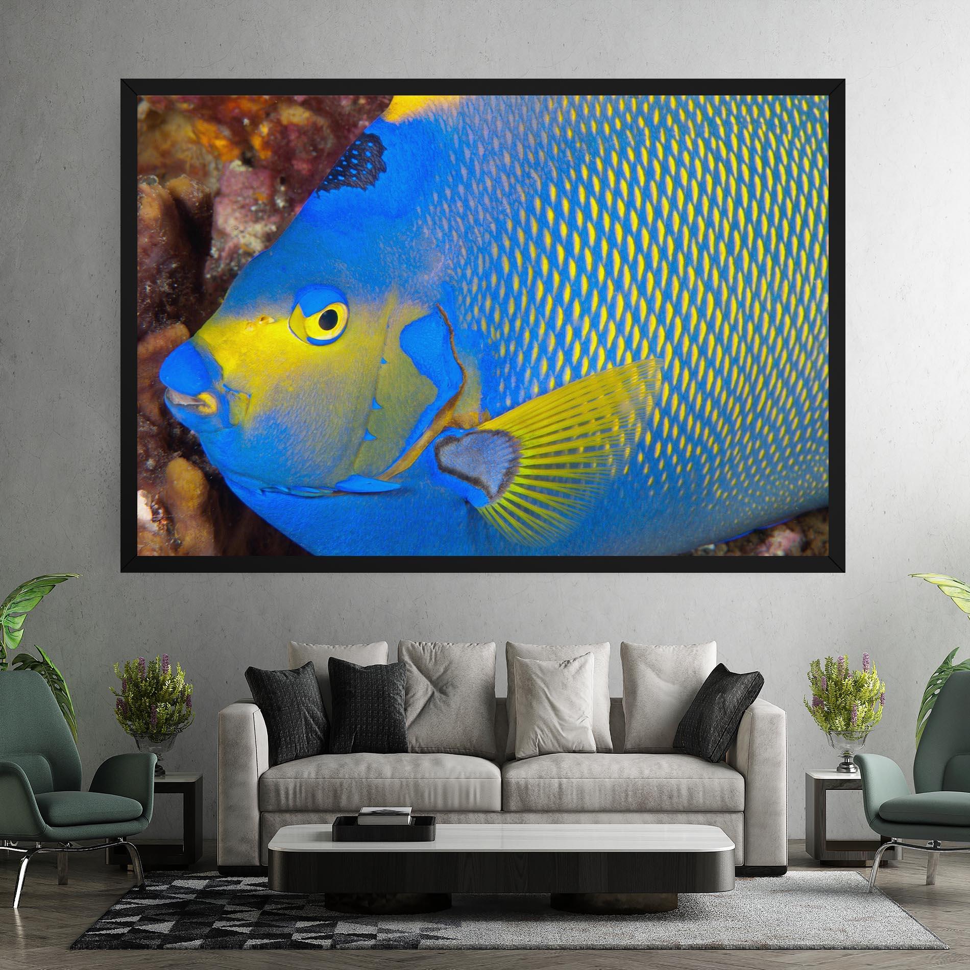 Tablou Canvas Blue Yellow Fish mockup 7