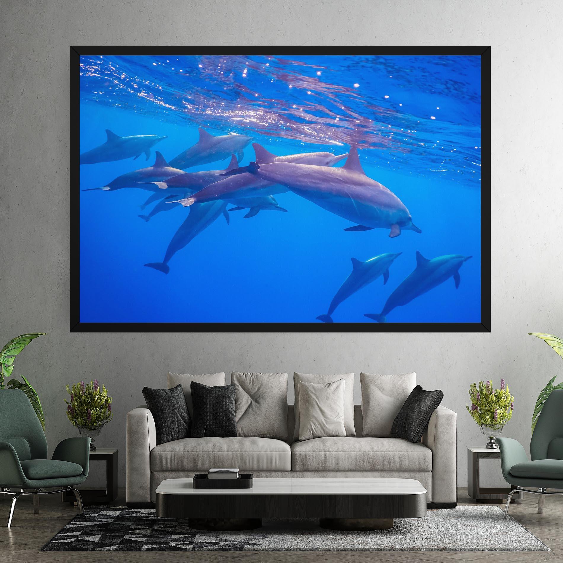 Tablou Canvas Dolphin Family mockup 7