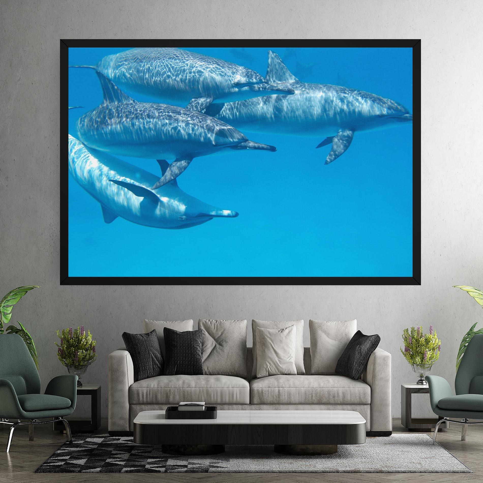 Tablou Canvas Family Of Dolphins mockup 7
