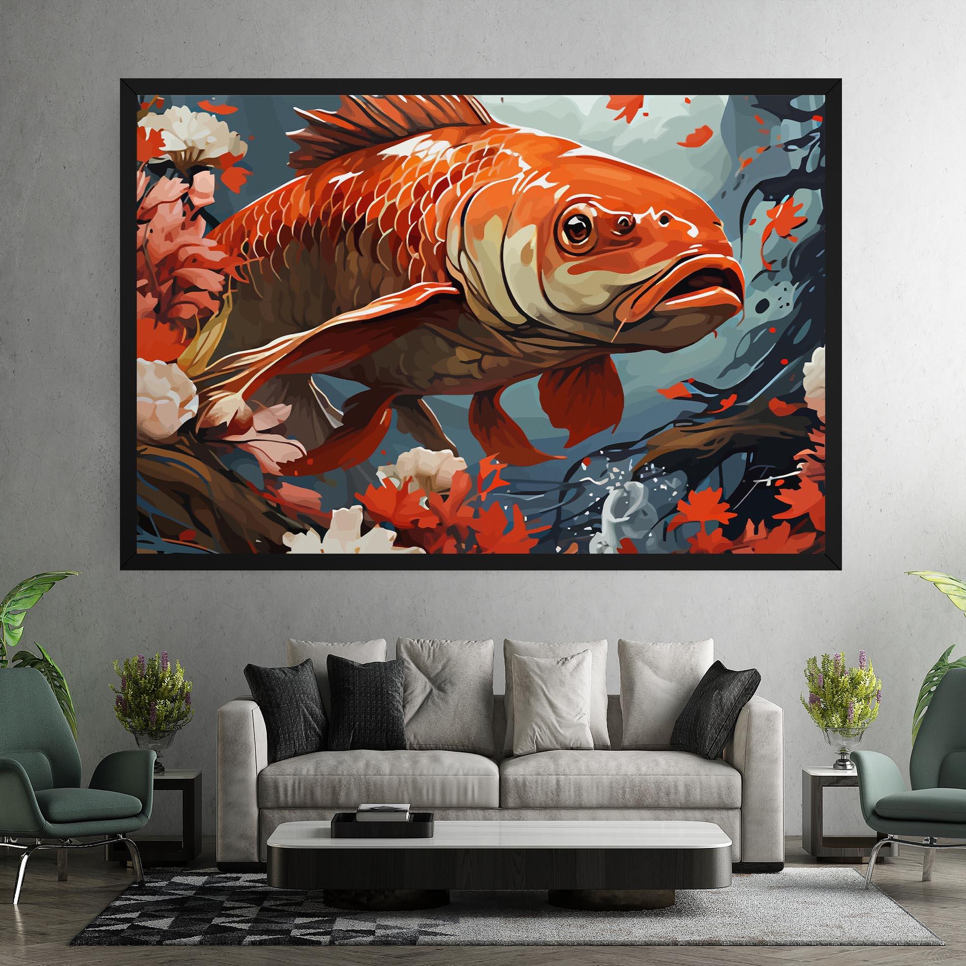 Tablou Canvas Orange Koi mockup 7
