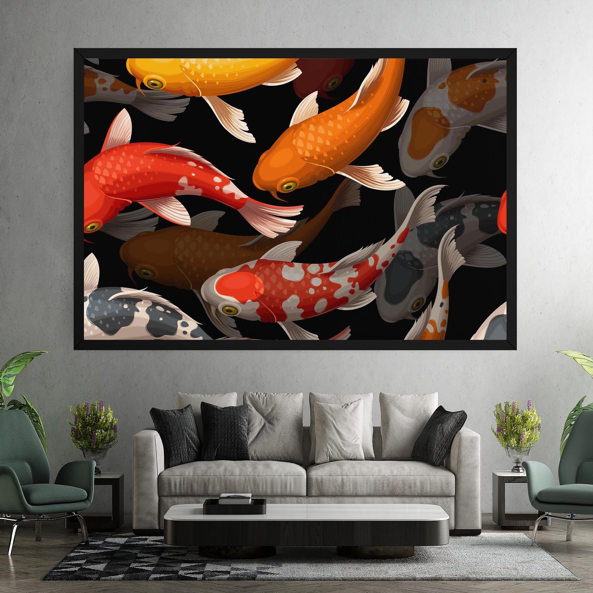 Tablou Canvas Seamless Koi Fish mockup 7