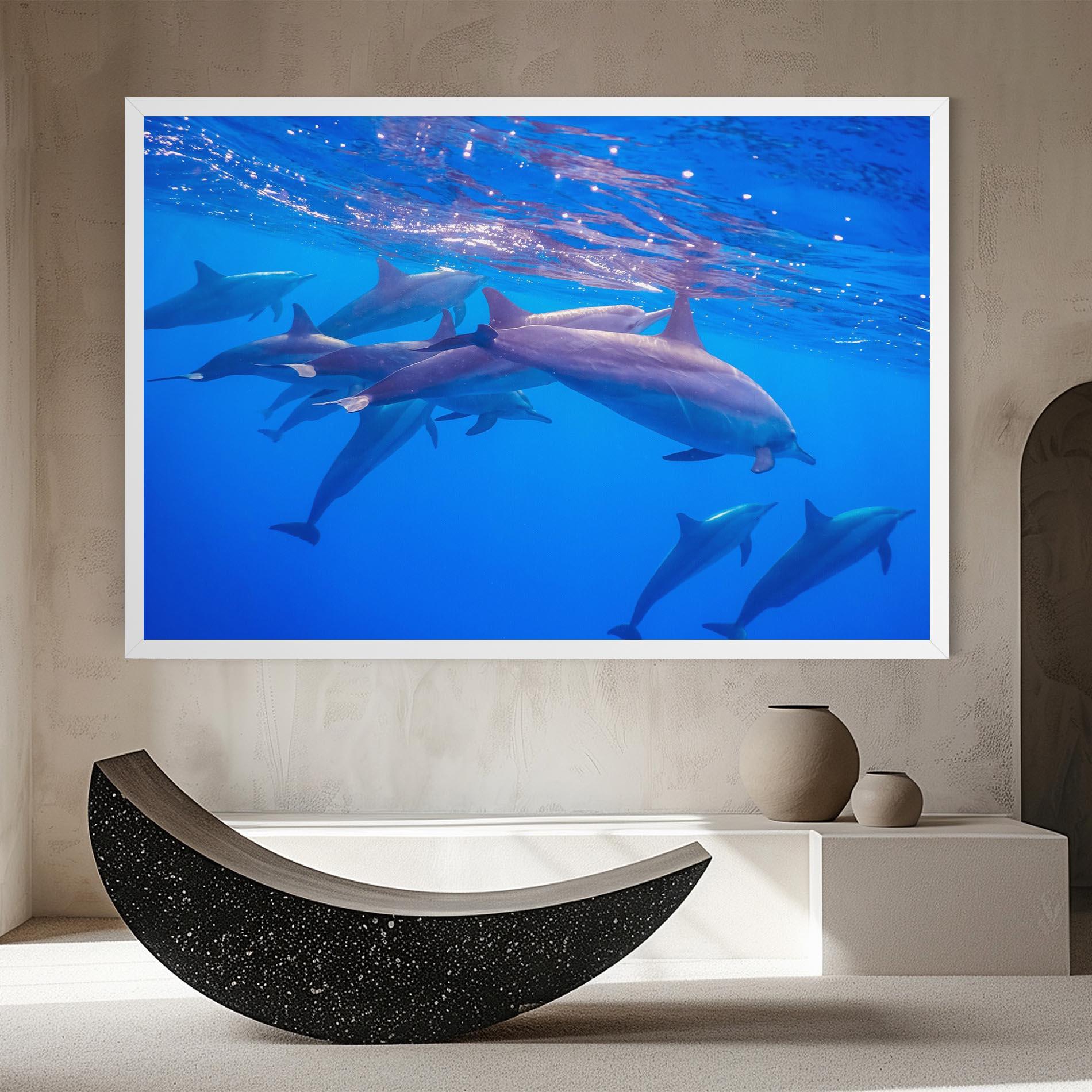 Tablou Canvas Dolphin Family mockup 8