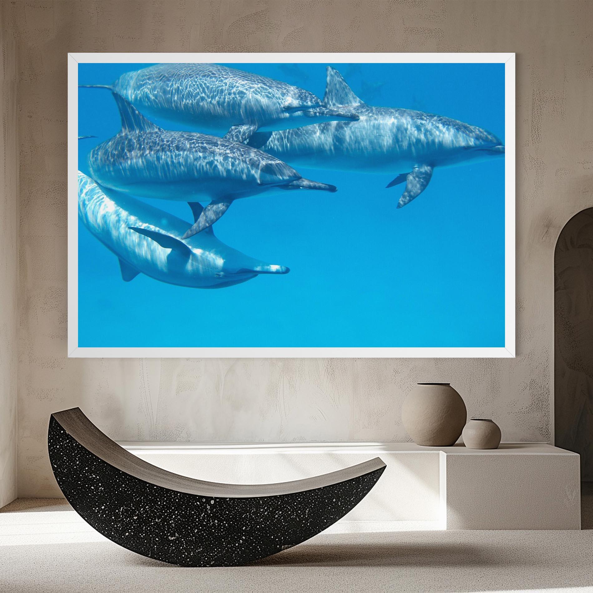 Tablou Canvas Family Of Dolphins mockup 8