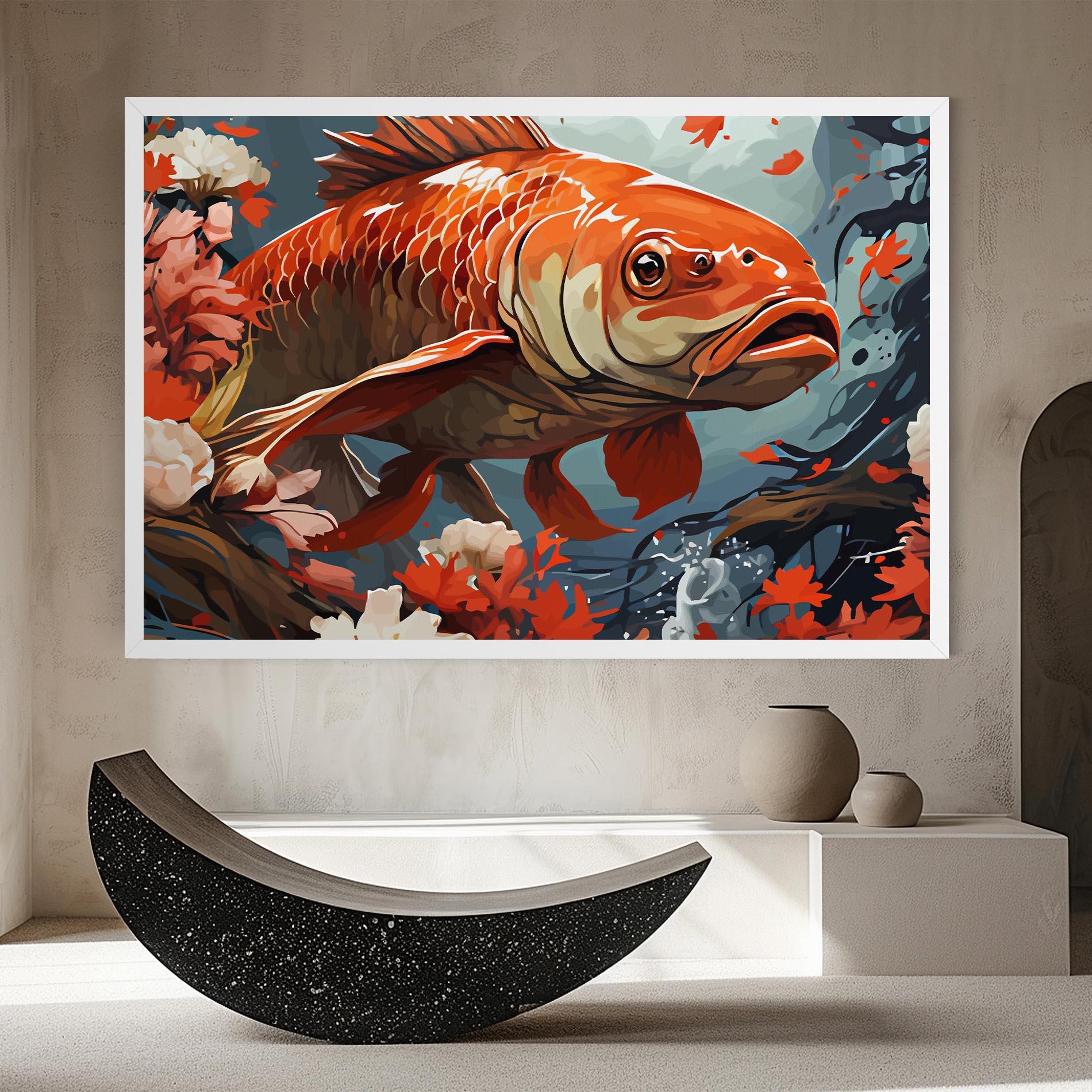 Tablou Canvas Orange Koi mockup 8