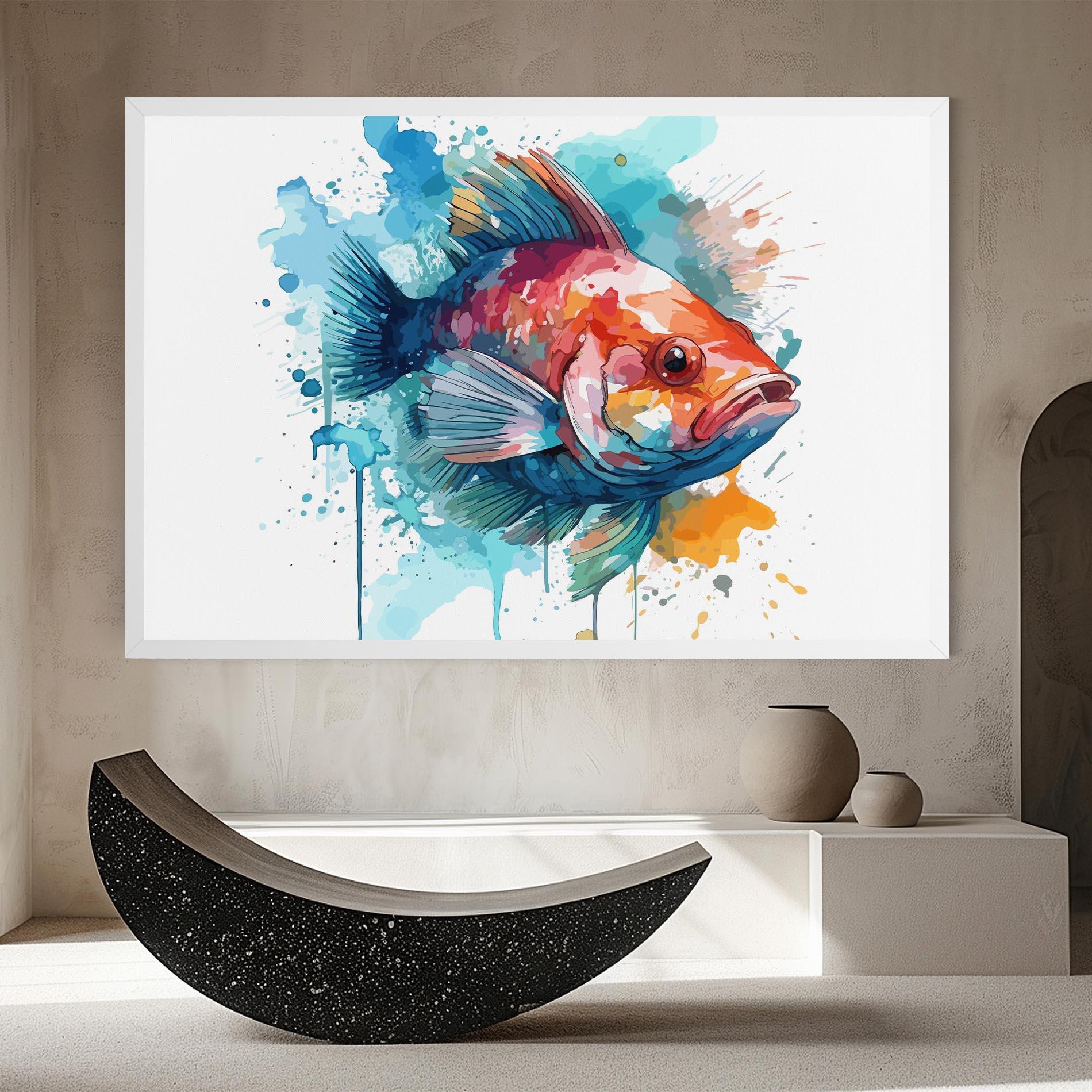 Tablou Canvas Watercolor Fish mockup 8