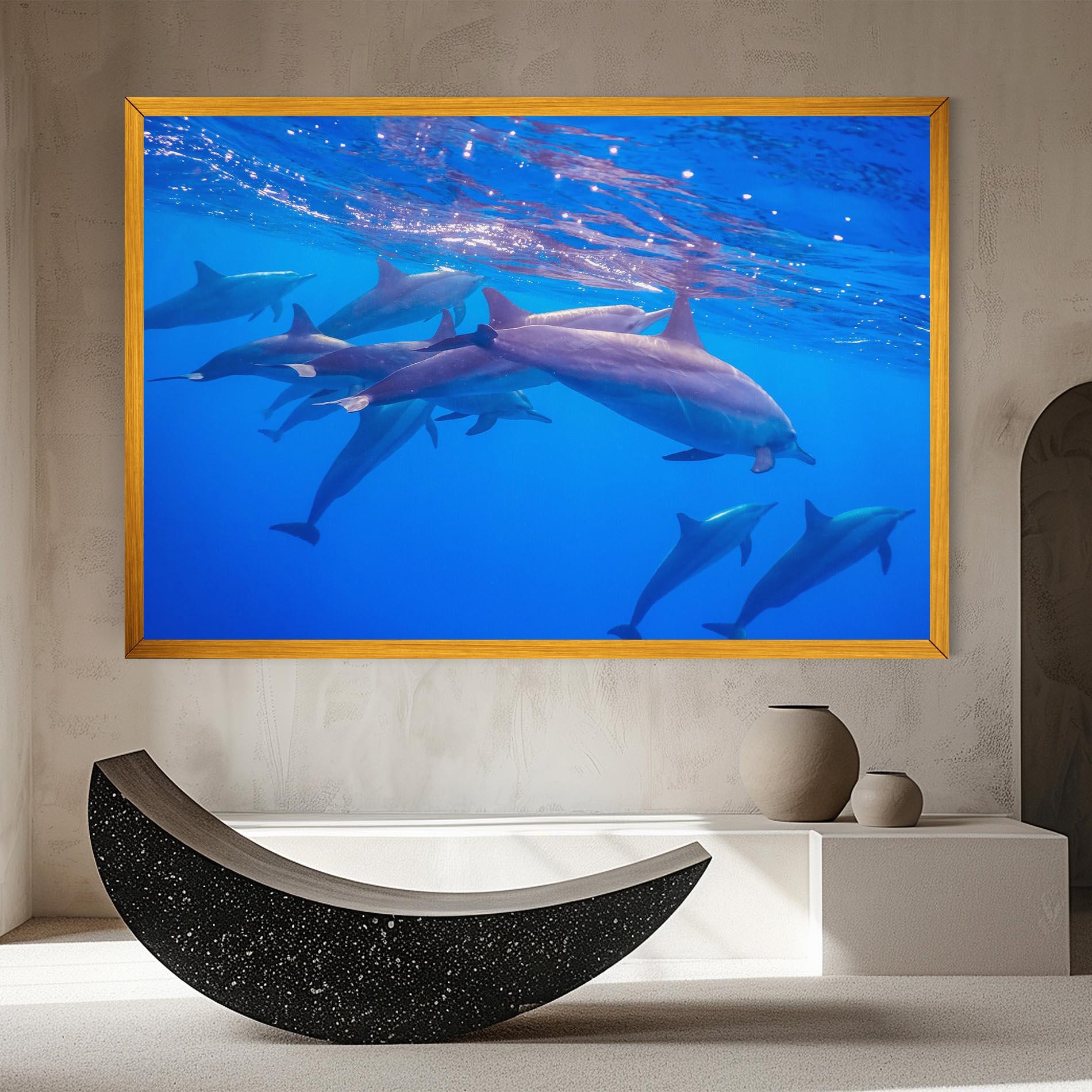 Tablou Canvas Dolphin Family mockup 8