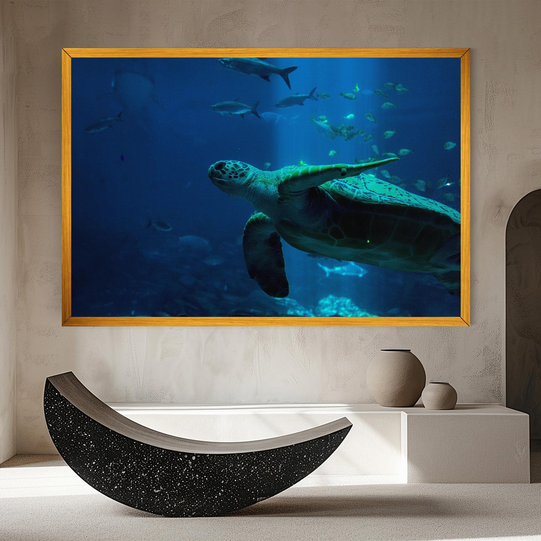 Tablou Canvas Green Turtule mockup 8