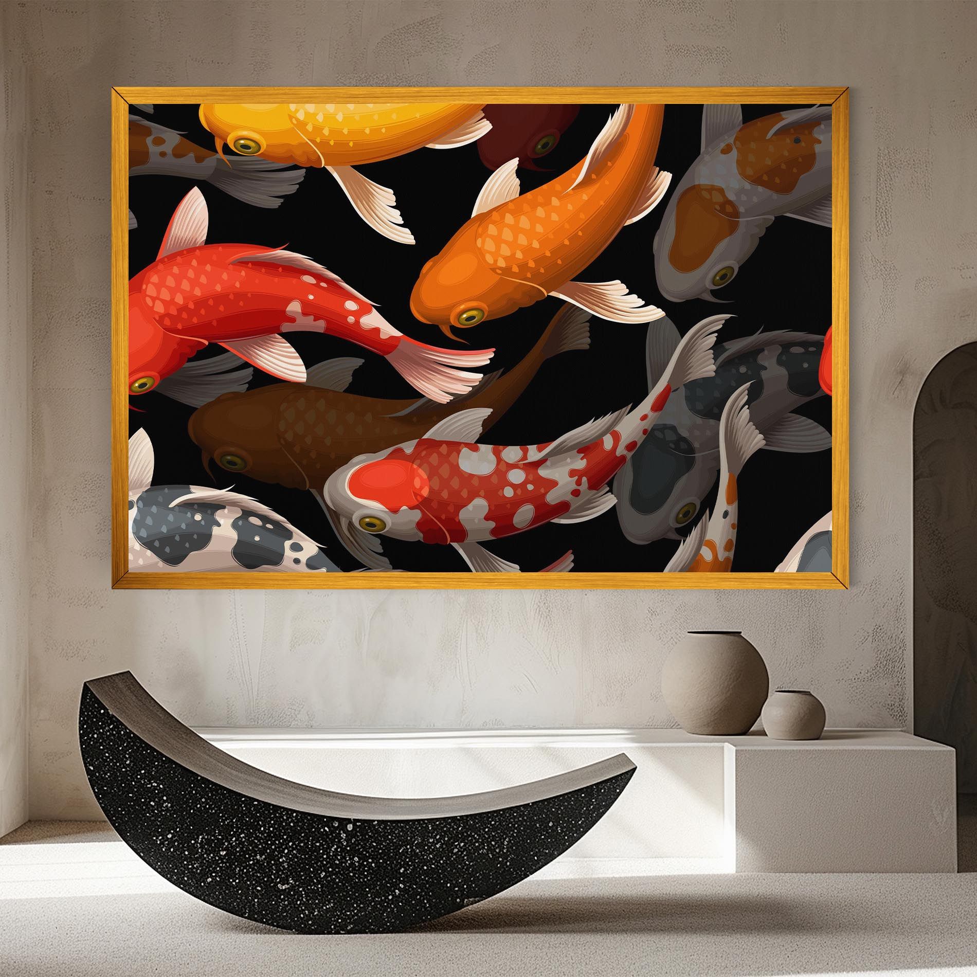 Seamless Koi Fish mockup 8