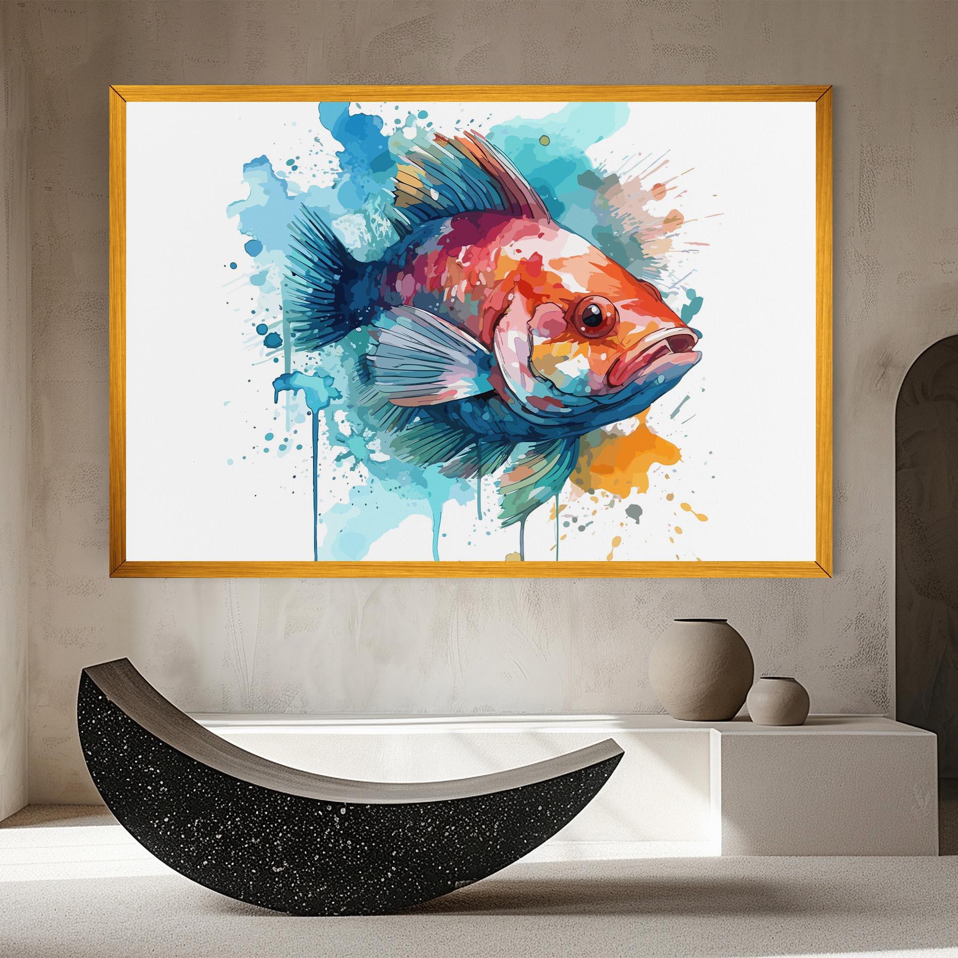Tablou Canvas Watercolor Fish mockup 8