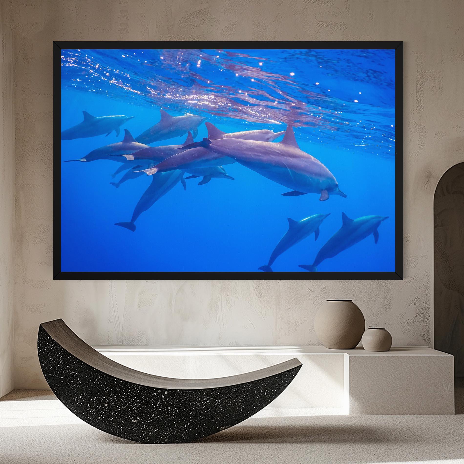 Tablou Canvas Dolphin Family mockup 8