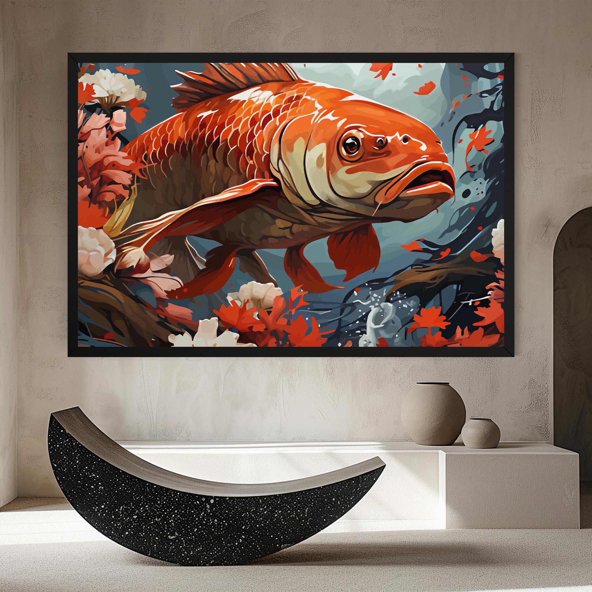 Tablou Canvas Orange Koi mockup 8