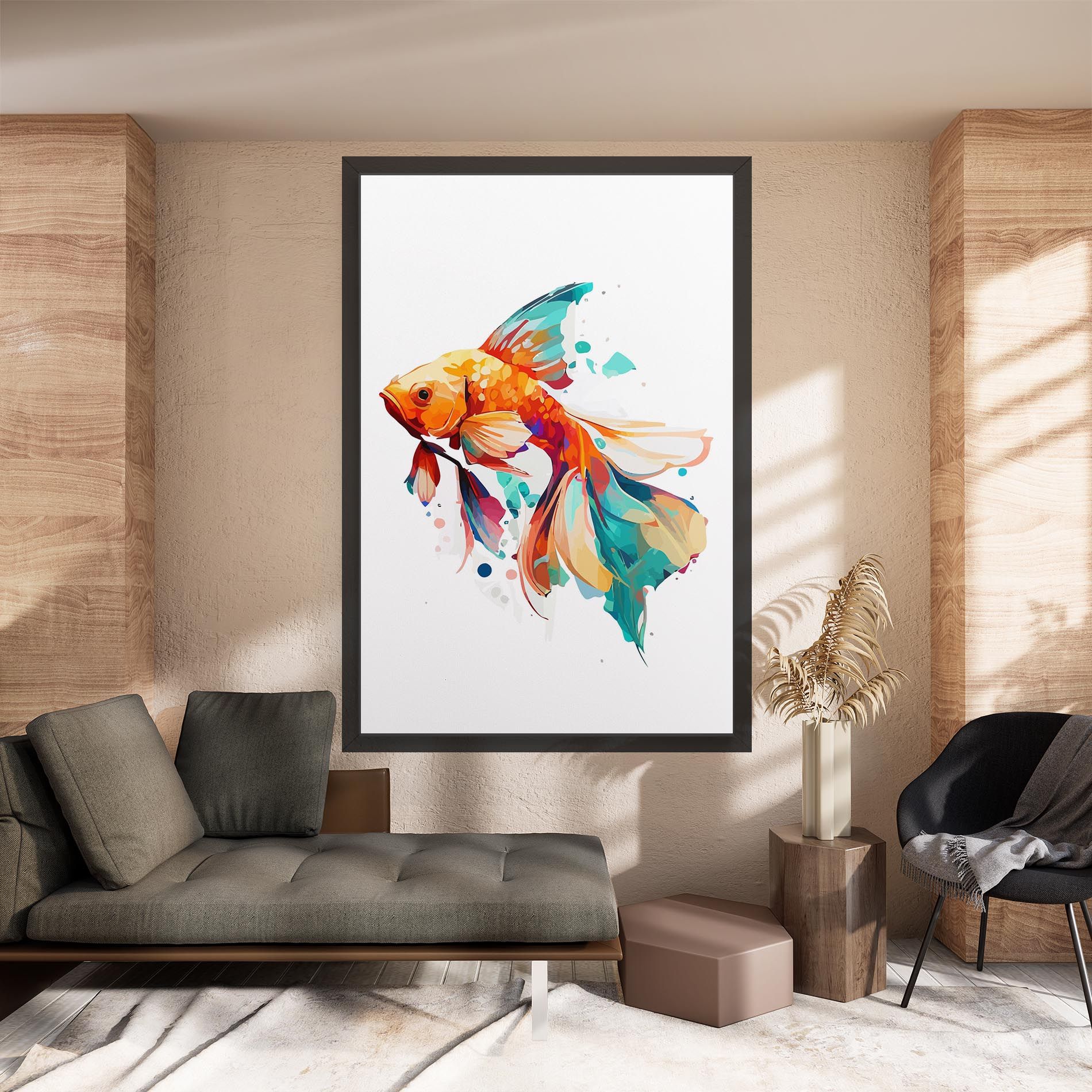 Blue Orange Fish mockup 8