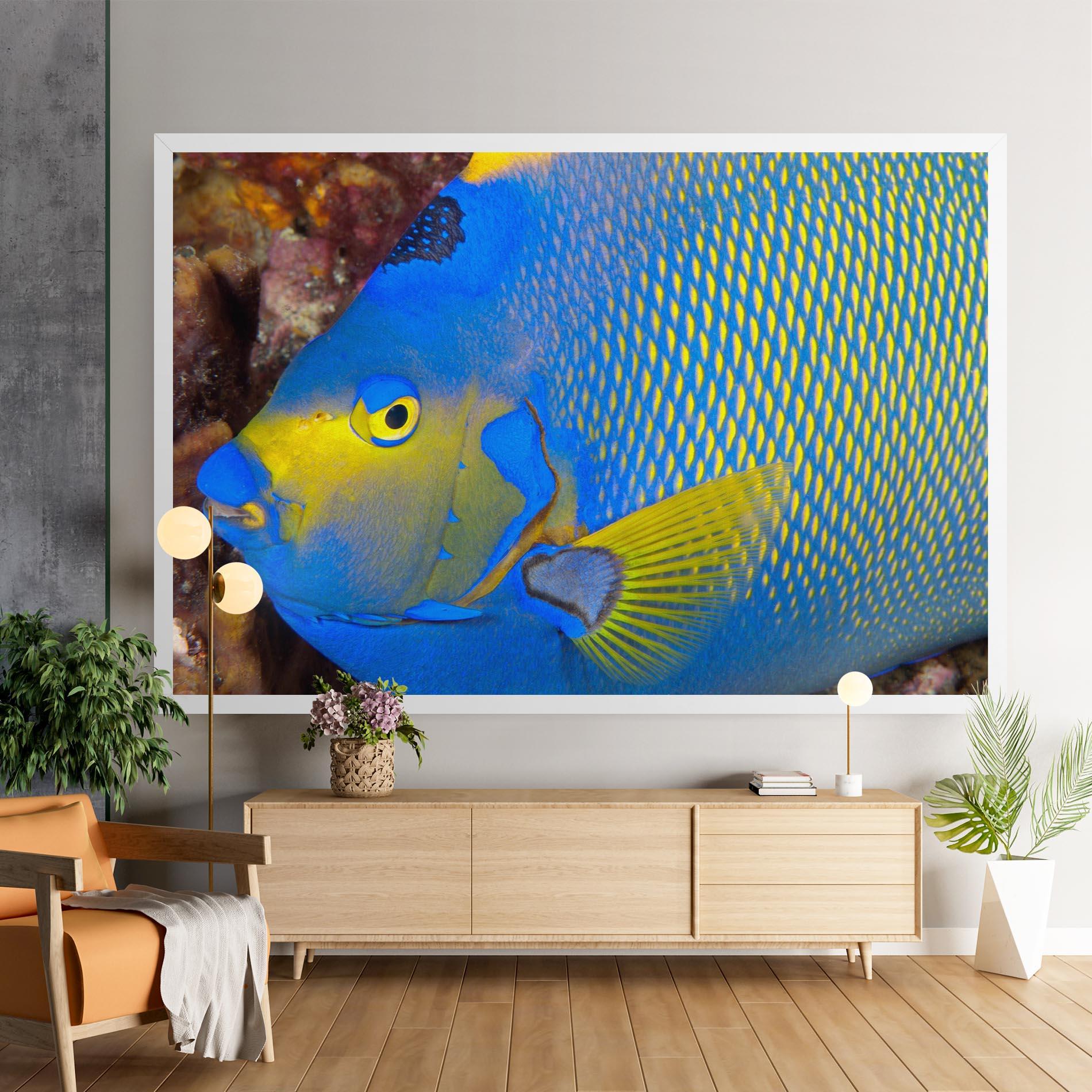 Tablou Canvas Blue Yellow Fish mockup 9