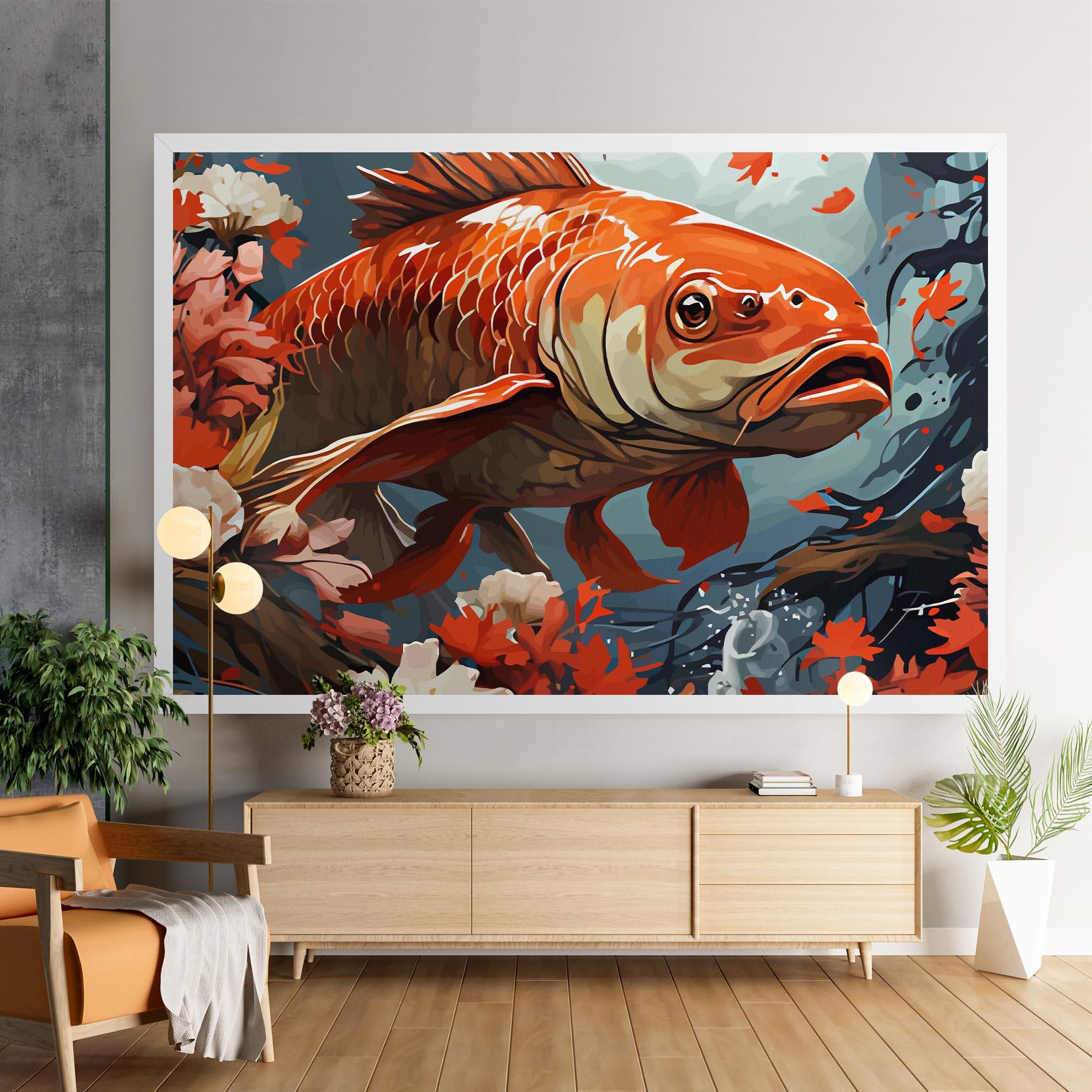 Tablou Canvas Orange Koi mockup 9