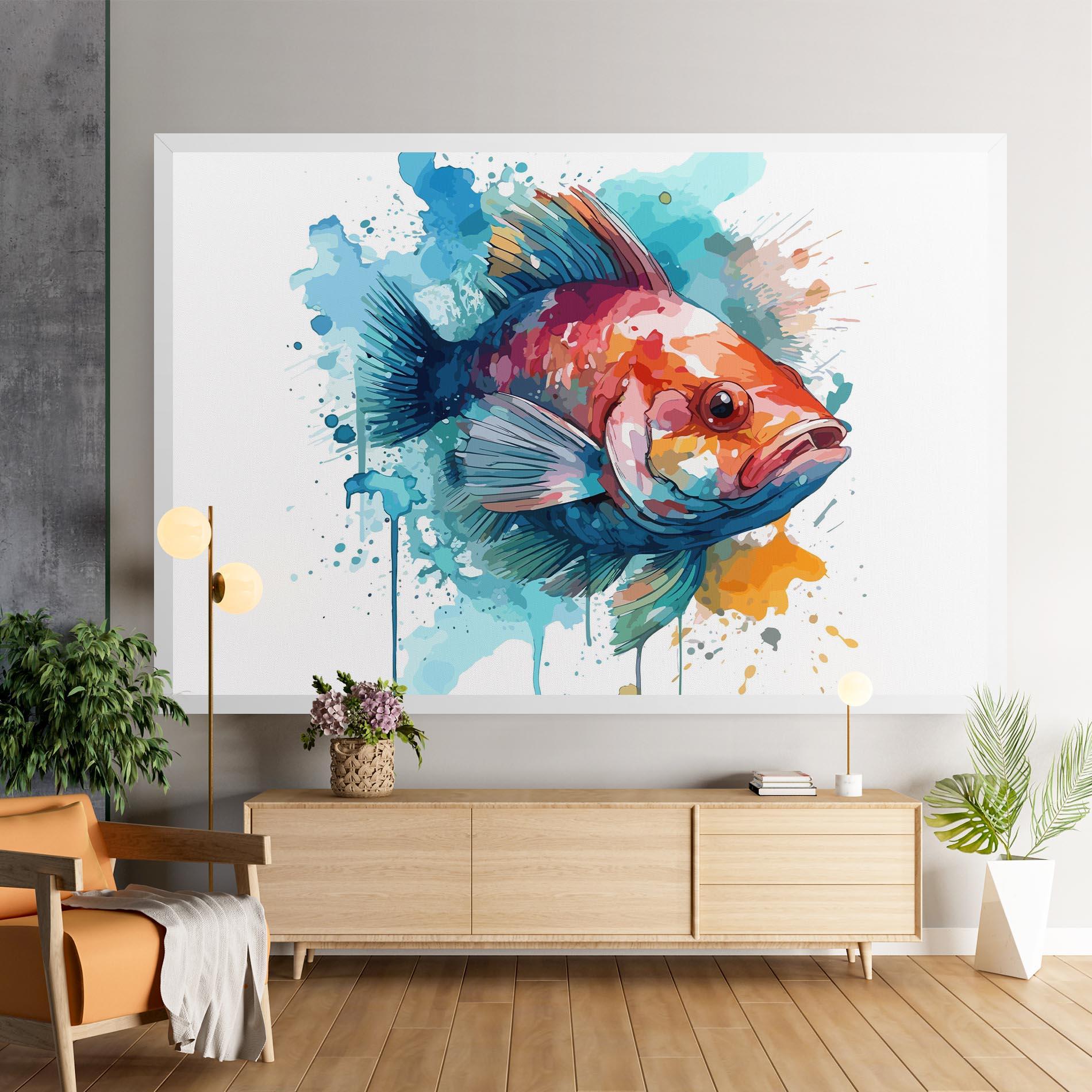 Tablou Canvas Watercolor Fish mockup 9